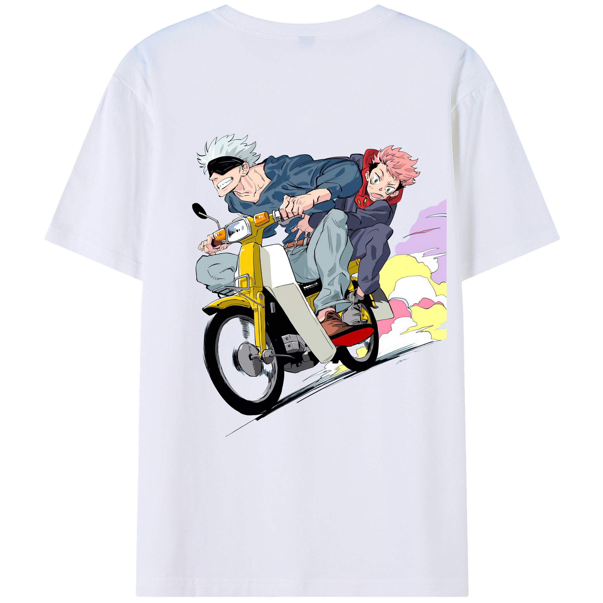 （画像用） 呪術廻戦 Jujutsu Kaisen 綿100％ メンズ半袖Tシャツ（バックプリント） 通気性