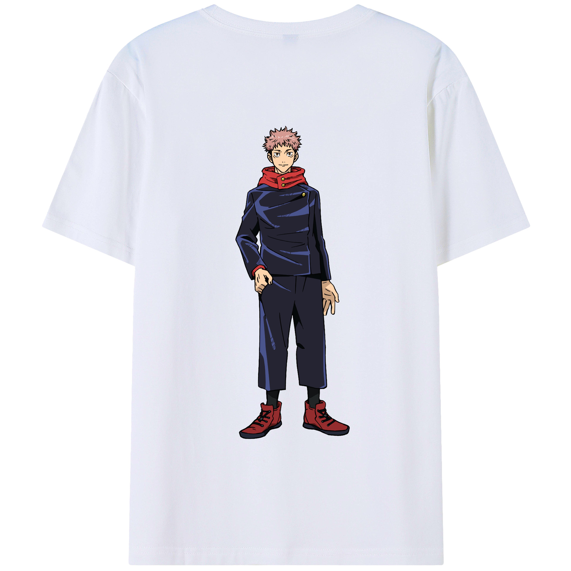 （画像用） 呪術廻戦 Jujutsu Kaisen 綿100％ メンズ半袖Tシャツ（バックプリント） 通気性