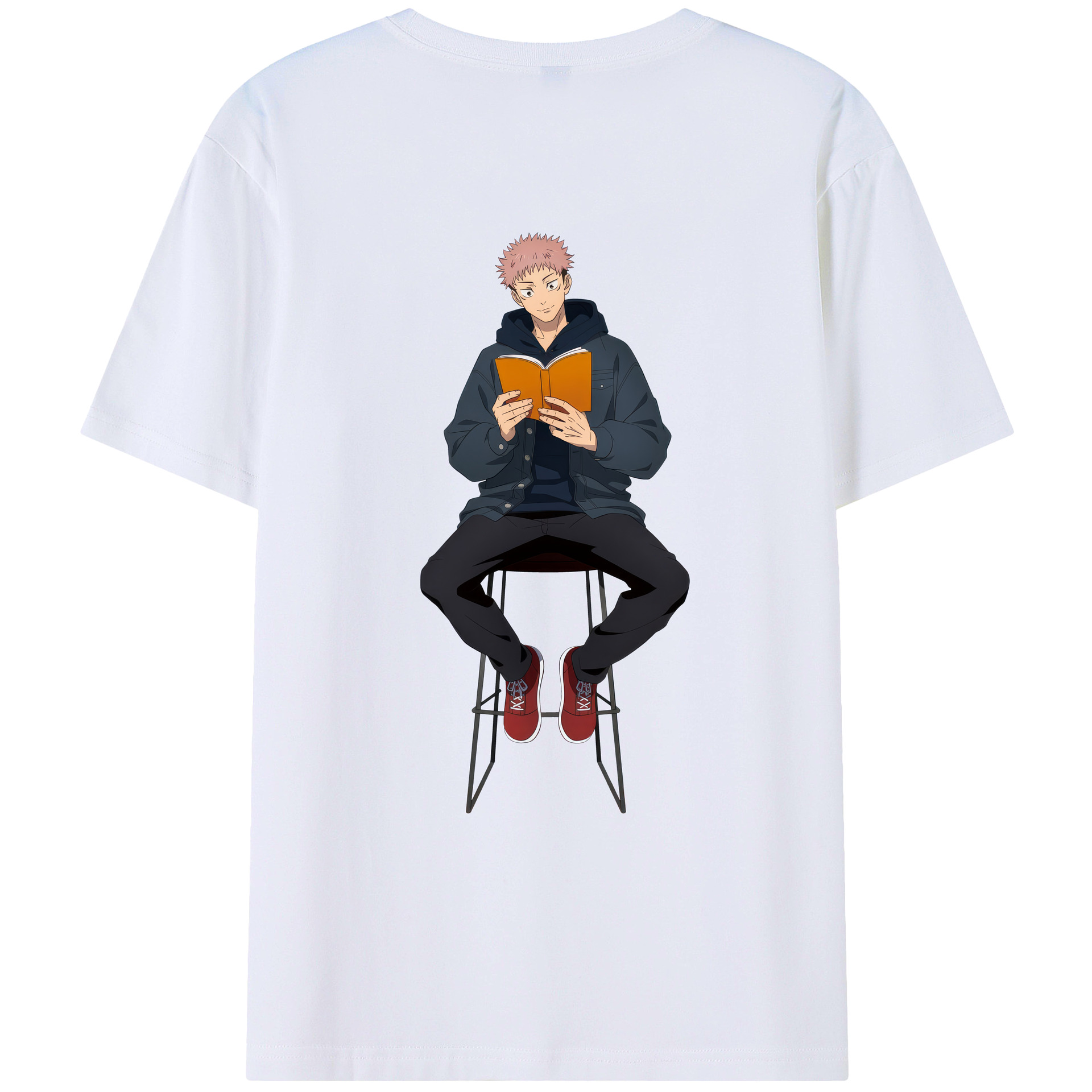 （画像用） 呪術廻戦 Jujutsu Kaisen 綿100％ メンズ半袖Tシャツ（バックプリント） 通気性