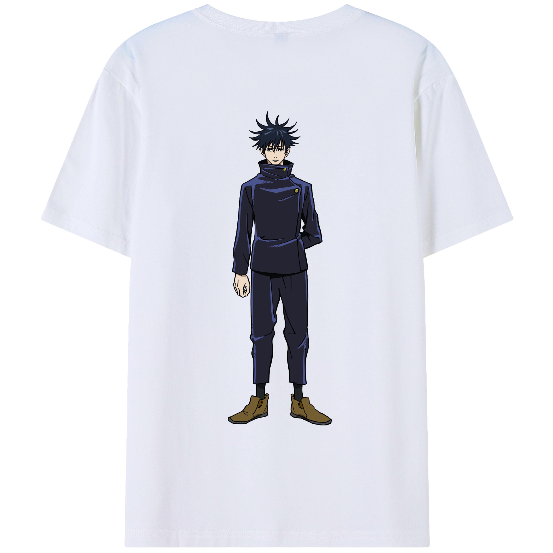 （画像用） 呪術廻戦 Jujutsu Kaisen 綿100％ メンズ半袖Tシャツ（バックプリント） 通気性