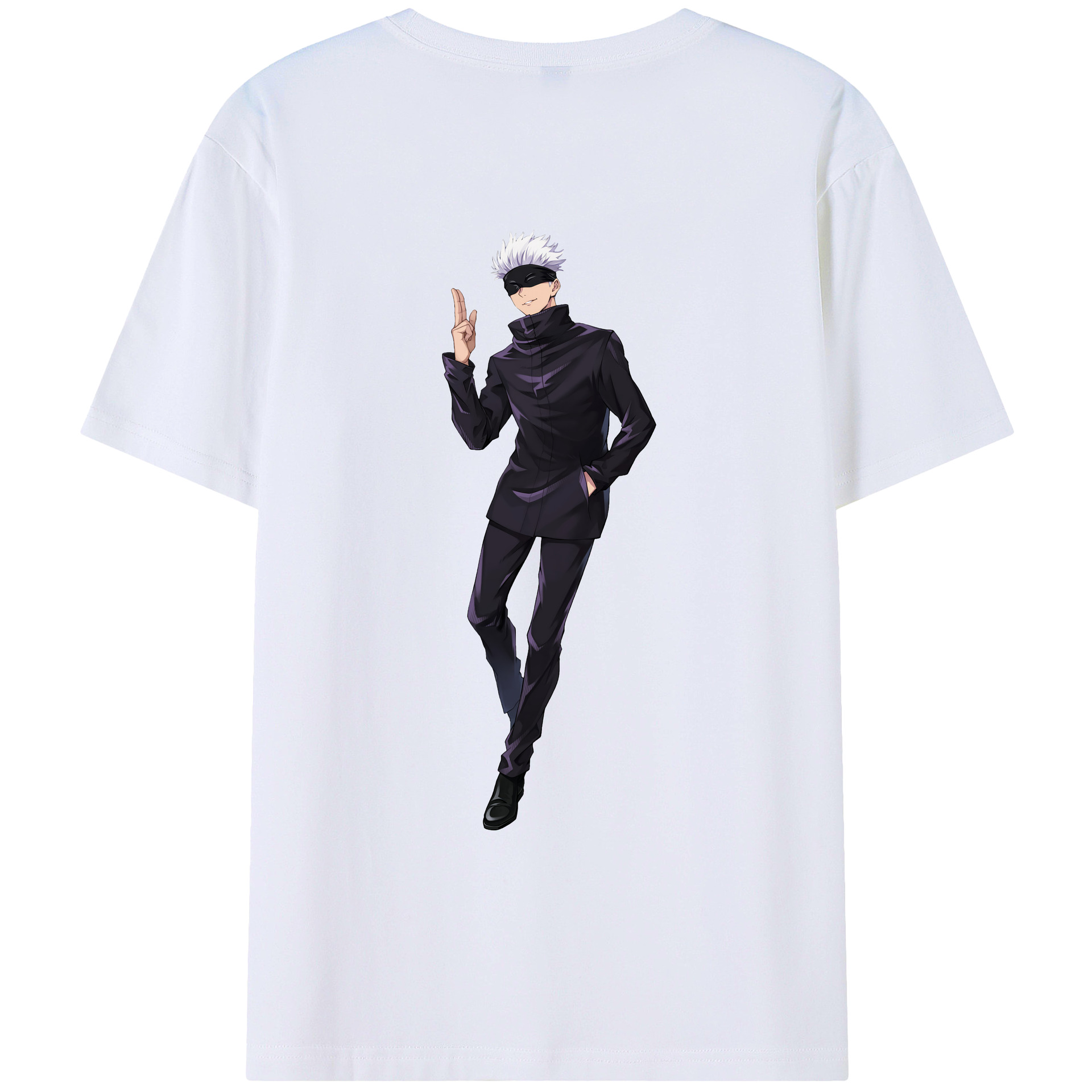 （画像用） 呪術廻戦 Jujutsu Kaisen 綿100％ メンズ半袖Tシャツ（バックプリント） 通気性