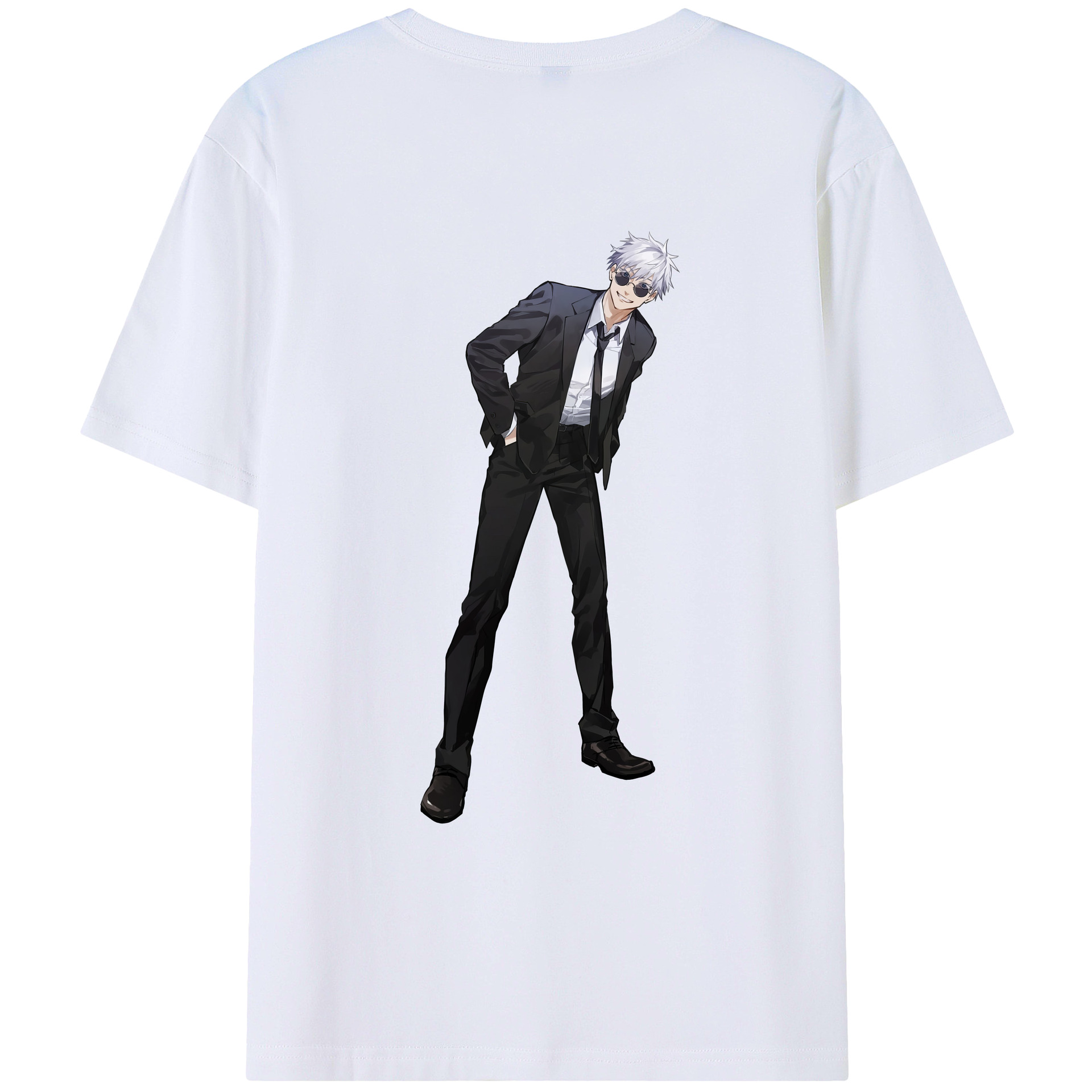 （画像用） 呪術廻戦 Jujutsu Kaisen 綿100％ メンズ半袖Tシャツ（バックプリント） 通気性
