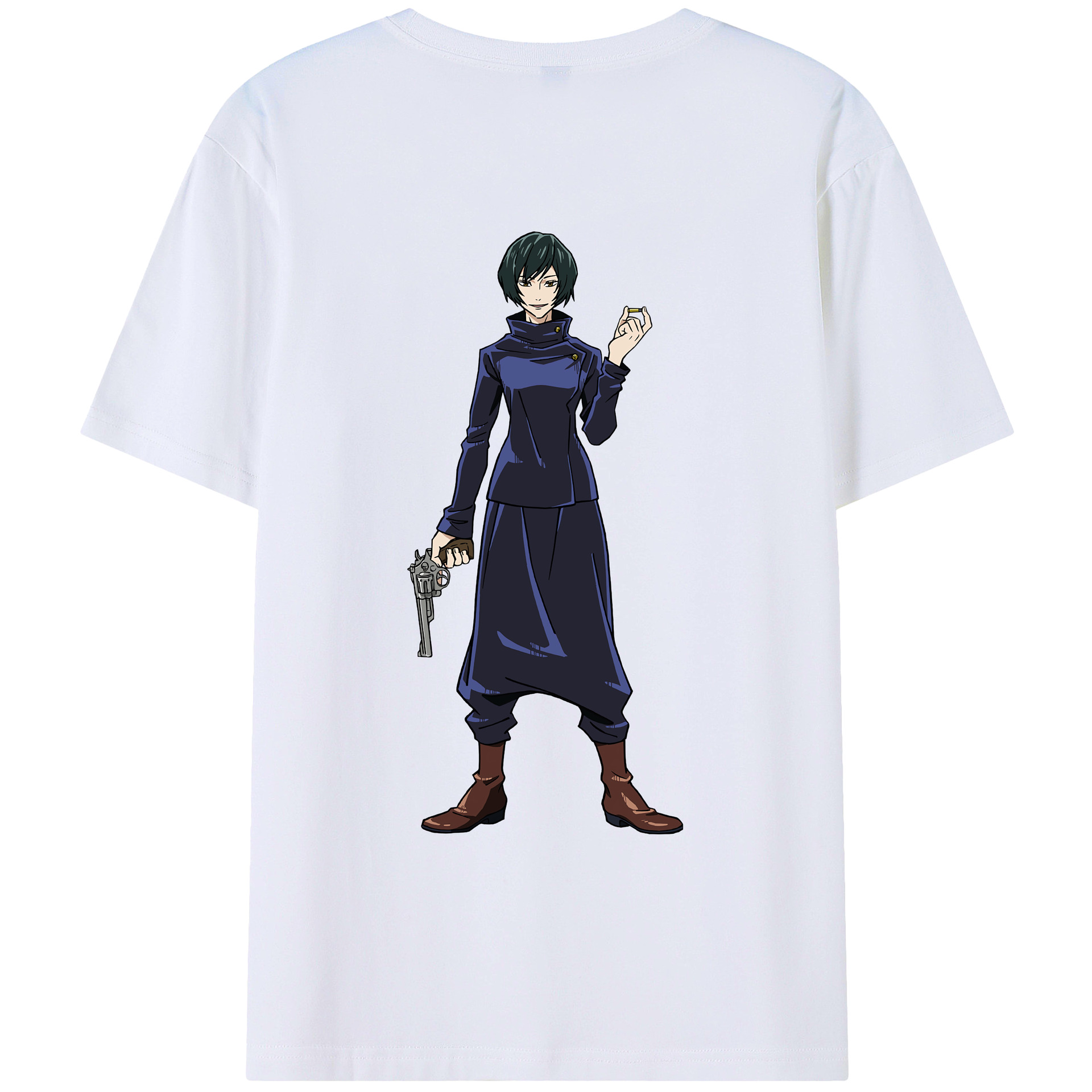 （画像用） 呪術廻戦 Jujutsu Kaisen 綿100％ メンズ半袖Tシャツ（バックプリント） 通気性