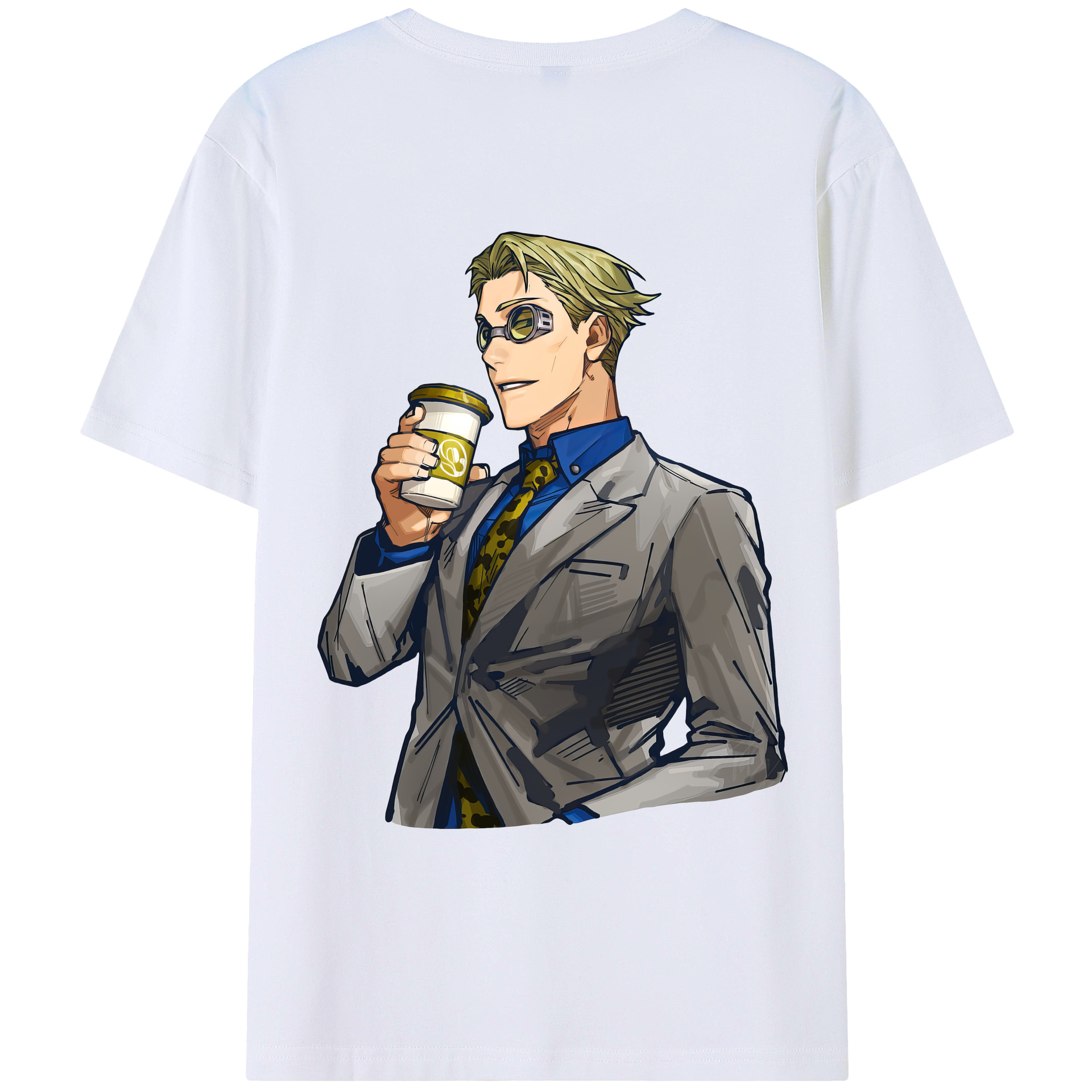 （画像用） 呪術廻戦 Jujutsu Kaisen 綿100％ メンズ半袖Tシャツ（バックプリント） 通気性