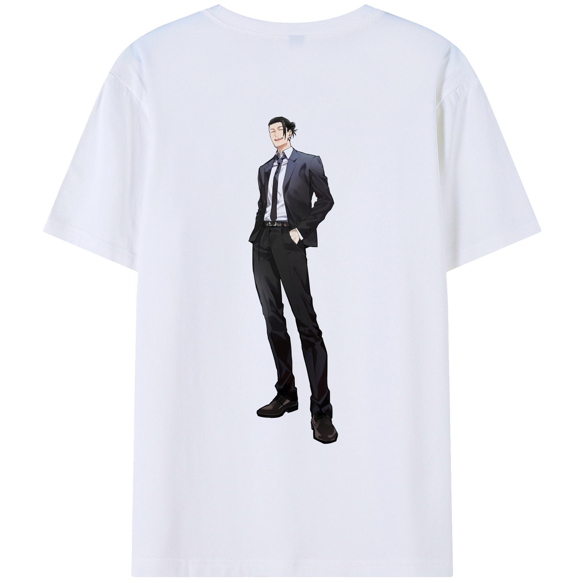 （画像用） 呪術廻戦 Jujutsu Kaisen 綿100％ メンズ半袖Tシャツ（バックプリント） 通気性