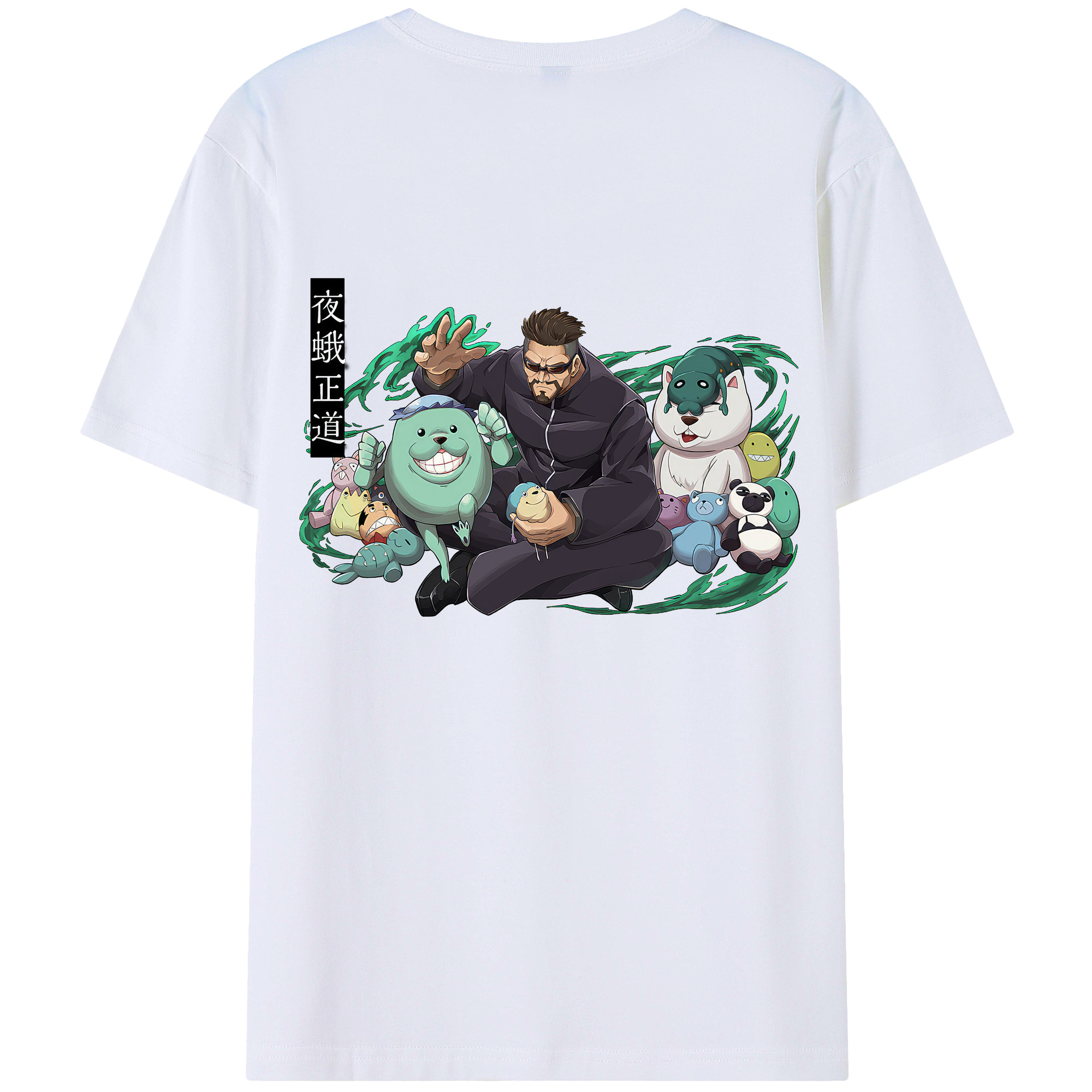 （画像用） 呪術廻戦 Jujutsu Kaisen 綿100％ メンズ半袖Tシャツ（バックプリント） 通気性