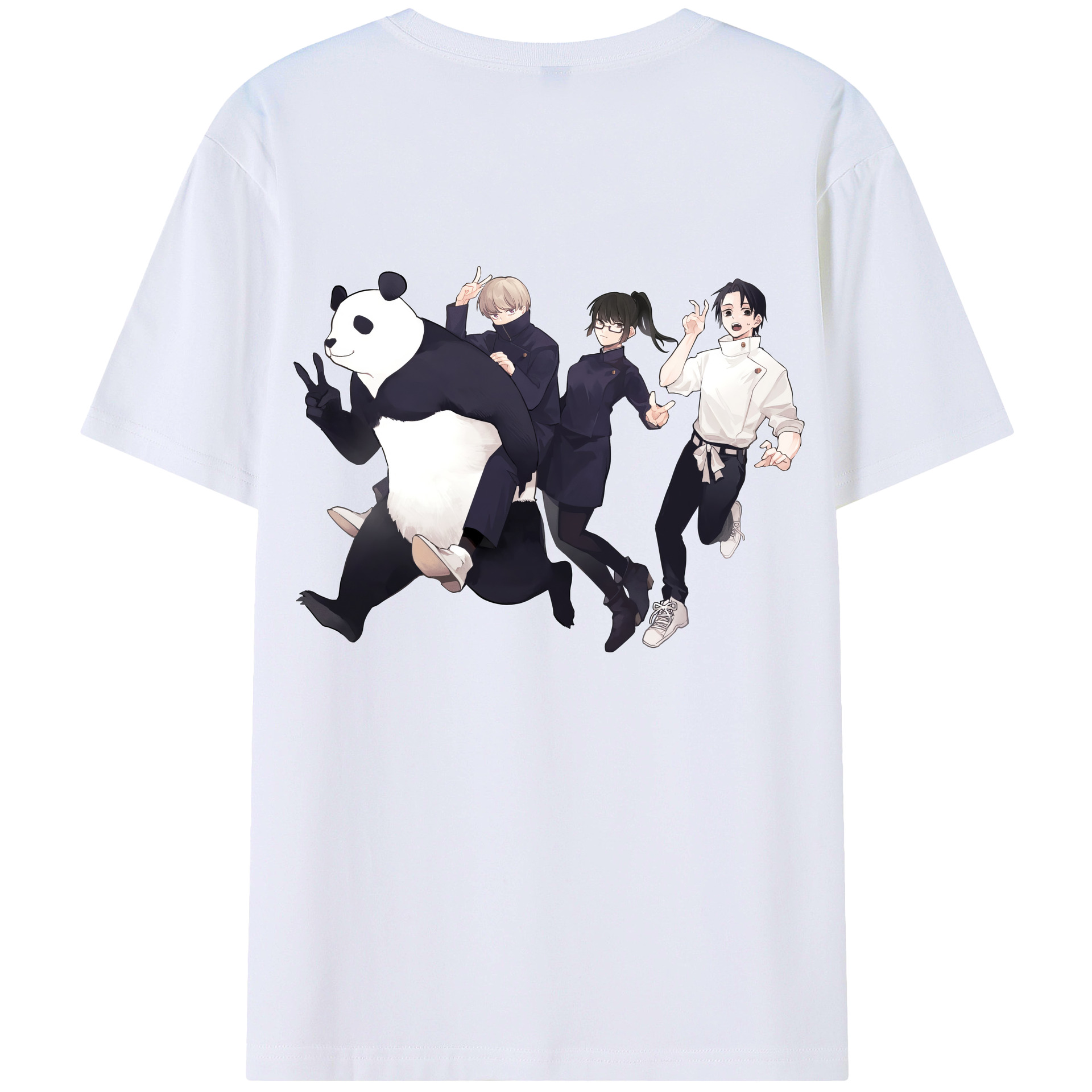 （画像用） 呪術廻戦 Jujutsu Kaisen 綿100％ メンズ半袖Tシャツ（バックプリント） 通気性