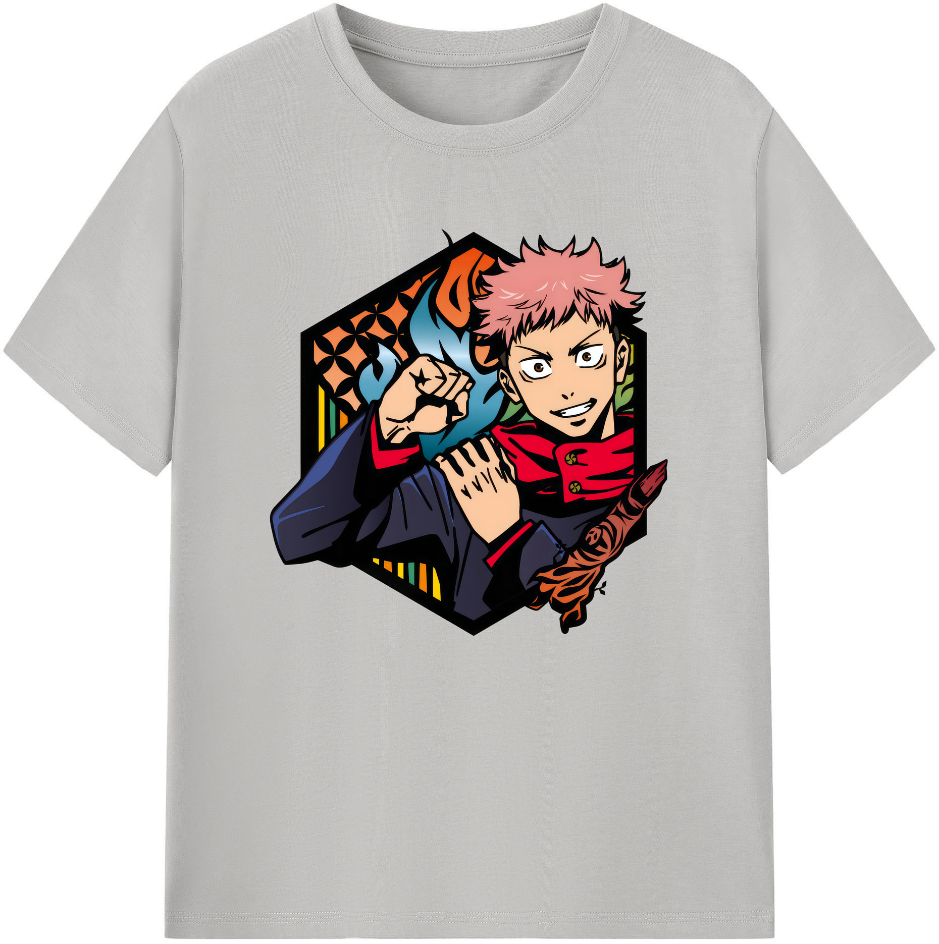 （画像用） 呪術廻戦 Jujutsu Kaisen 綿100％ メンズ半袖Tシャツ｜肌触りやわらか＆通気性