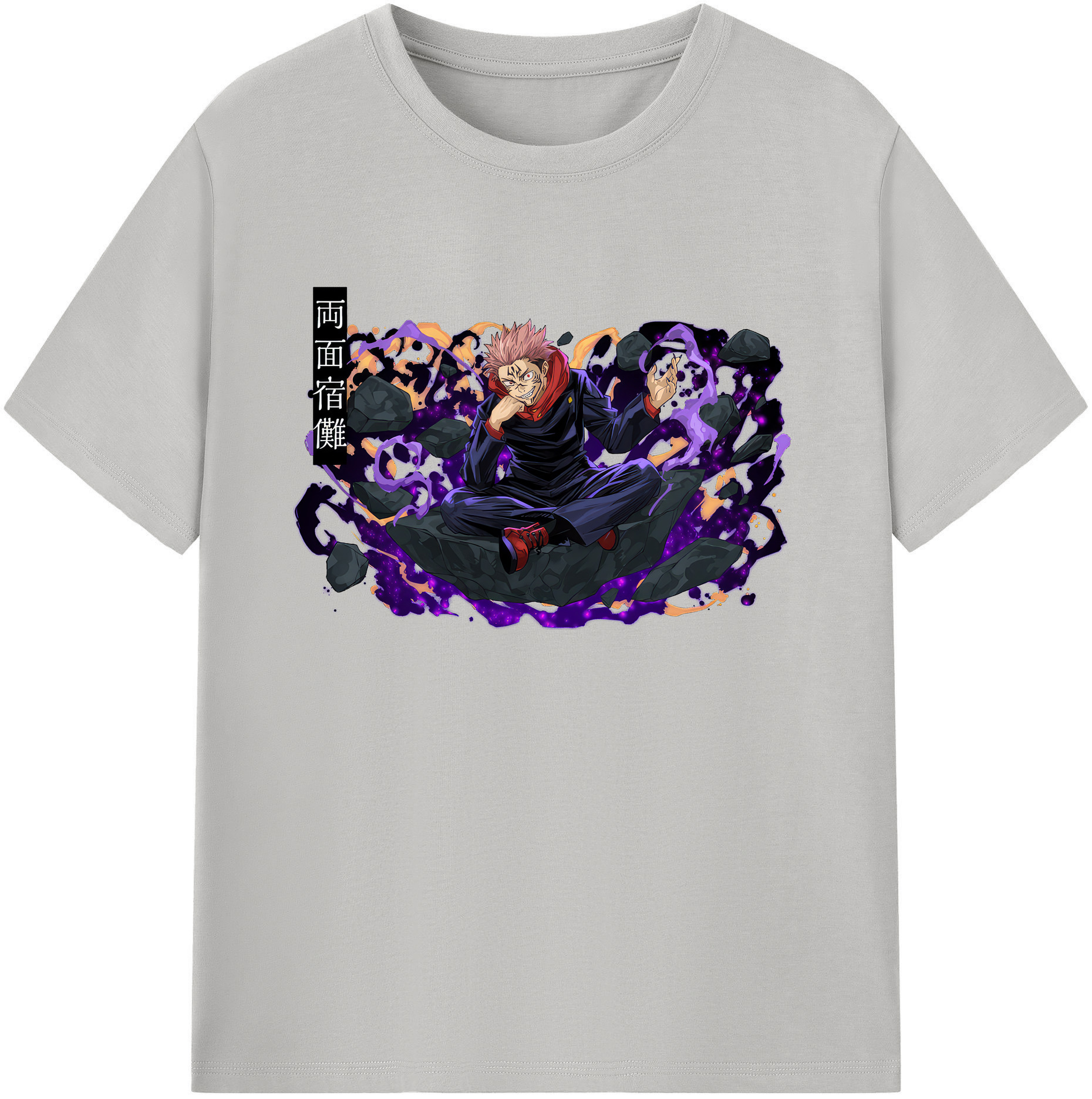 （画像用） 呪術廻戦 Jujutsu Kaisen 綿100％ メンズ半袖Tシャツ｜肌触りやわらか＆通気性