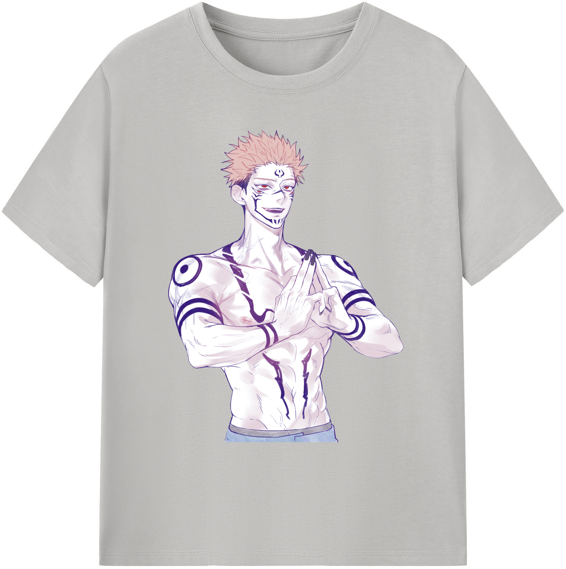 （画像用） 呪術廻戦 Jujutsu Kaisen 綿100％ メンズ半袖Tシャツ｜肌触りやわらか＆通気性