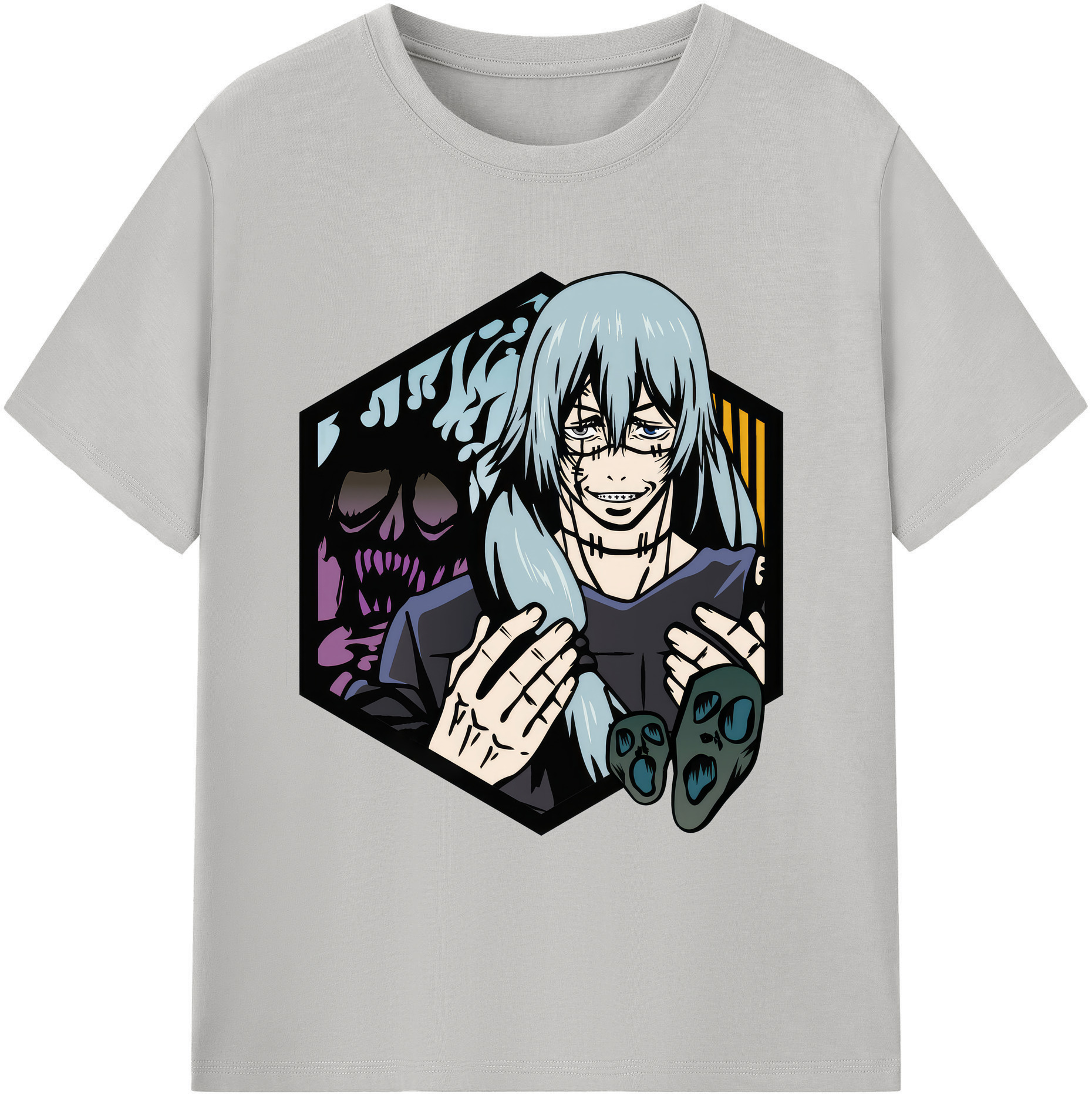 （画像用） 呪術廻戦 Jujutsu Kaisen 綿100％ メンズ半袖Tシャツ｜肌触りやわらか＆通気性
