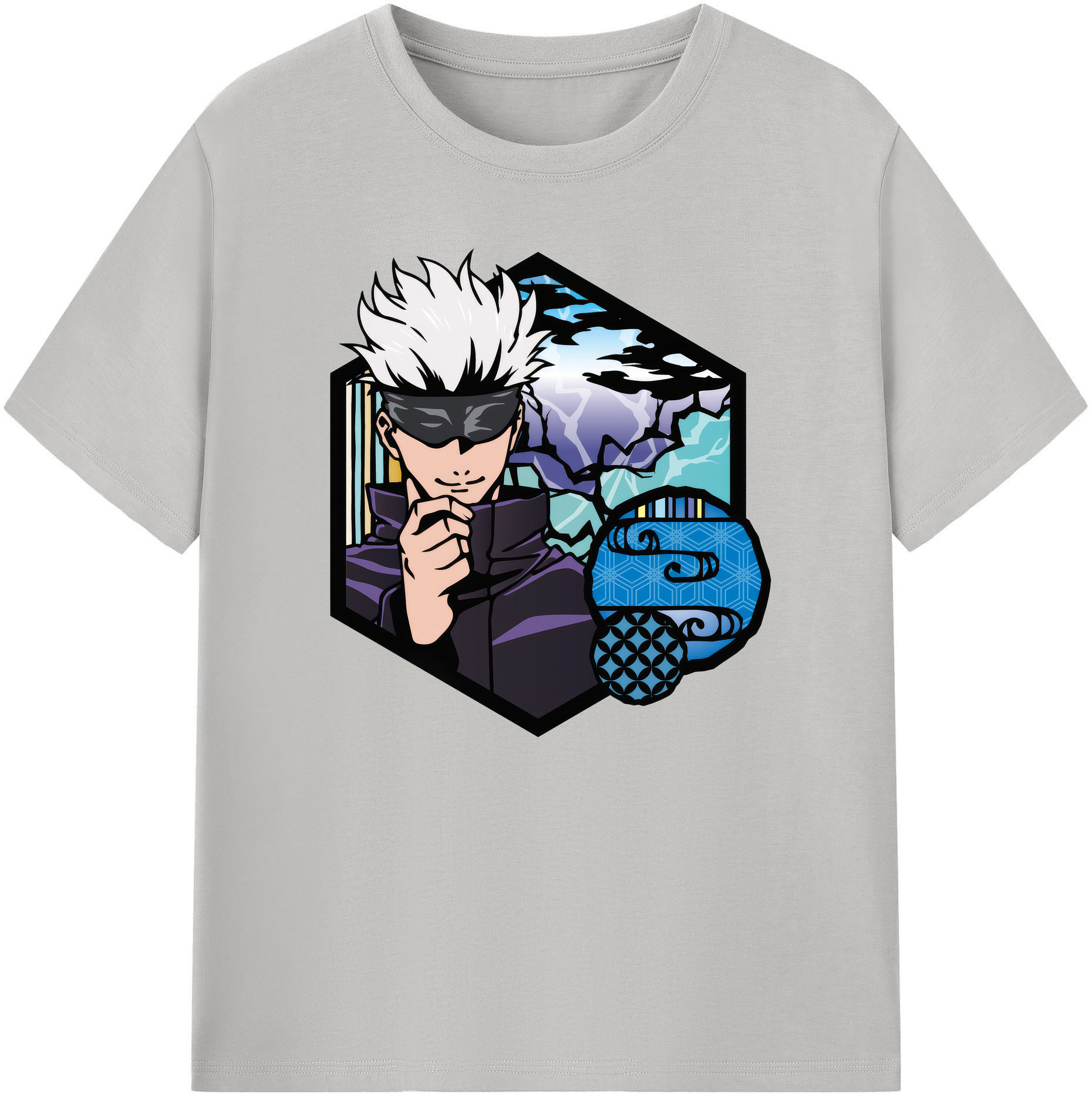 （画像用） 呪術廻戦 Jujutsu Kaisen 綿100％ メンズ半袖Tシャツ｜肌触りやわらか＆通気性