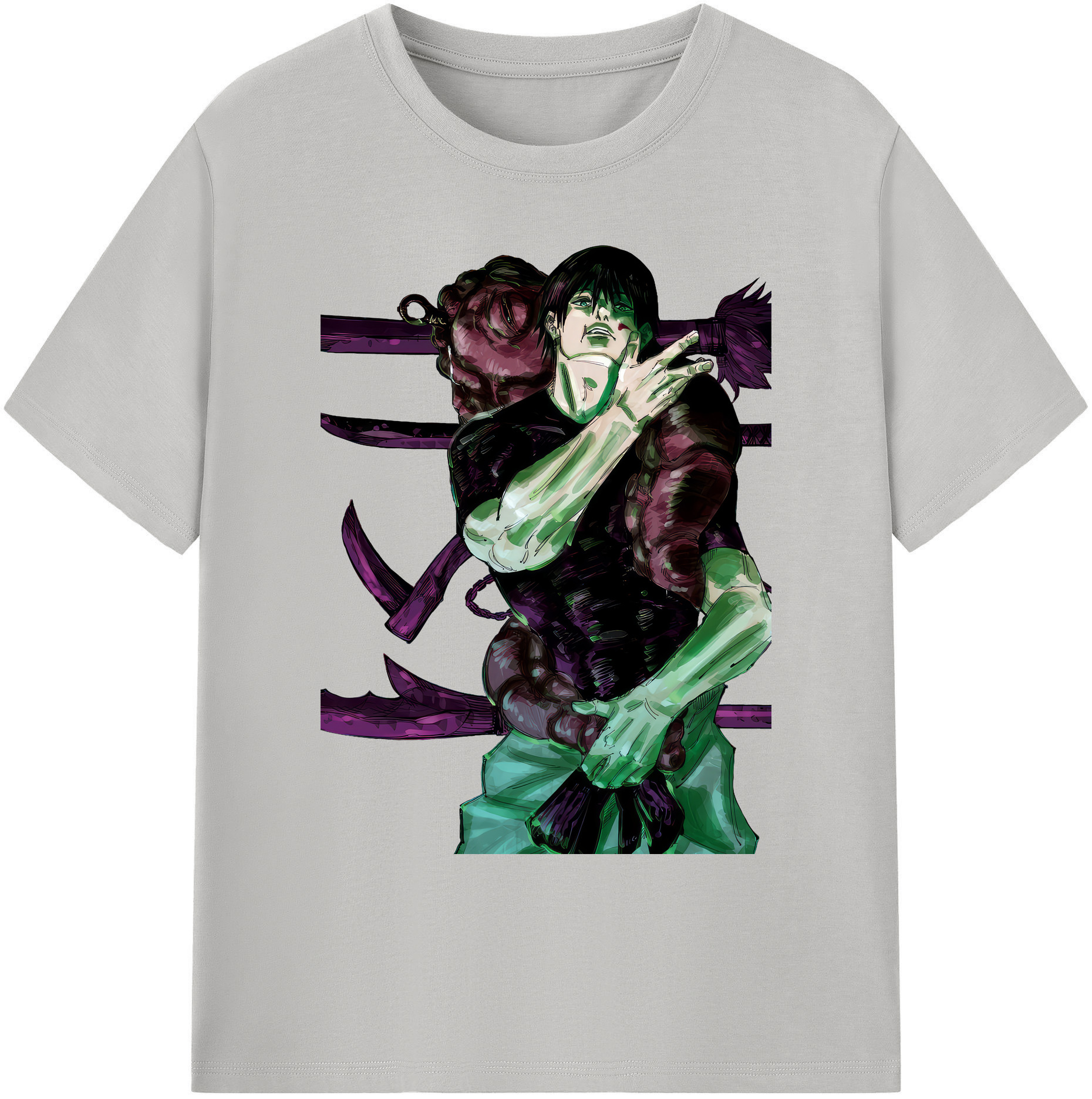 （画像用） 呪術廻戦 Jujutsu Kaisen 綿100％ メンズ半袖Tシャツ｜肌触りやわらか＆通気性