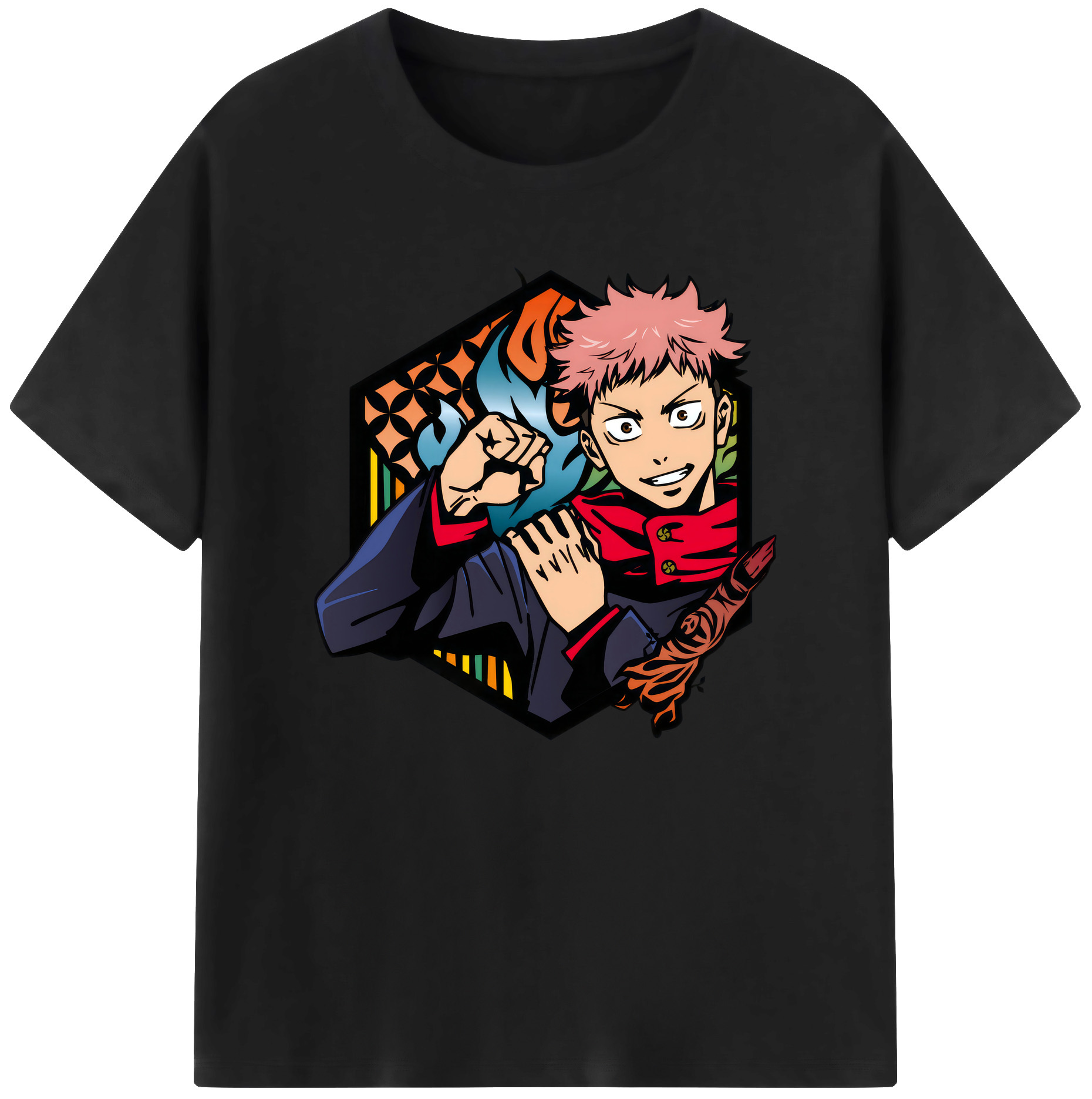 （画像用） 呪術廻戦 Jujutsu Kaisen 綿100％ メンズ半袖Tシャツ｜肌触りやわらか＆通気性