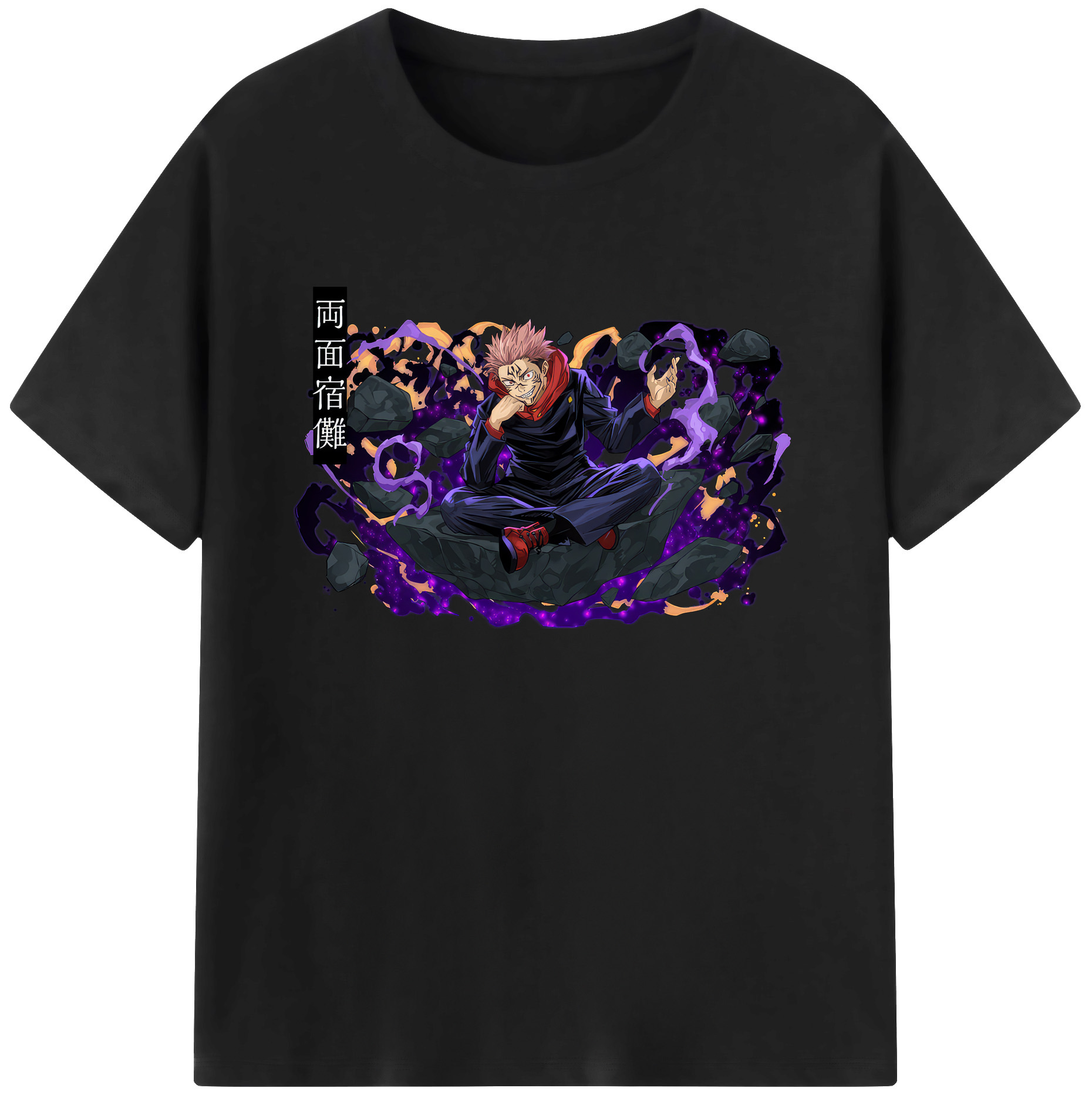 （画像用） 呪術廻戦 Jujutsu Kaisen 綿100％ メンズ半袖Tシャツ｜肌触りやわらか＆通気性