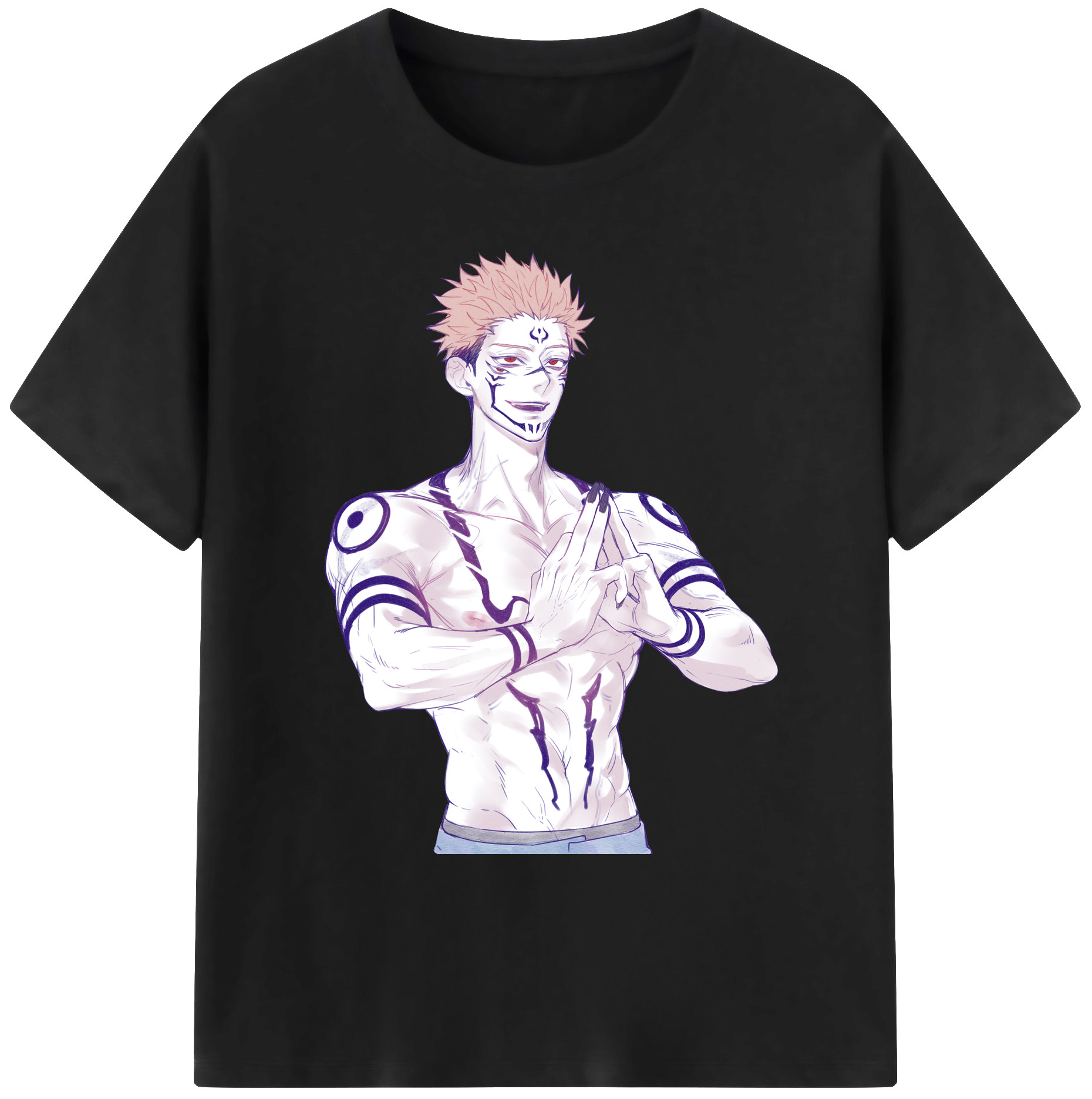 （画像用） 呪術廻戦 Jujutsu Kaisen 綿100％ メンズ半袖Tシャツ｜肌触りやわらか＆通気性