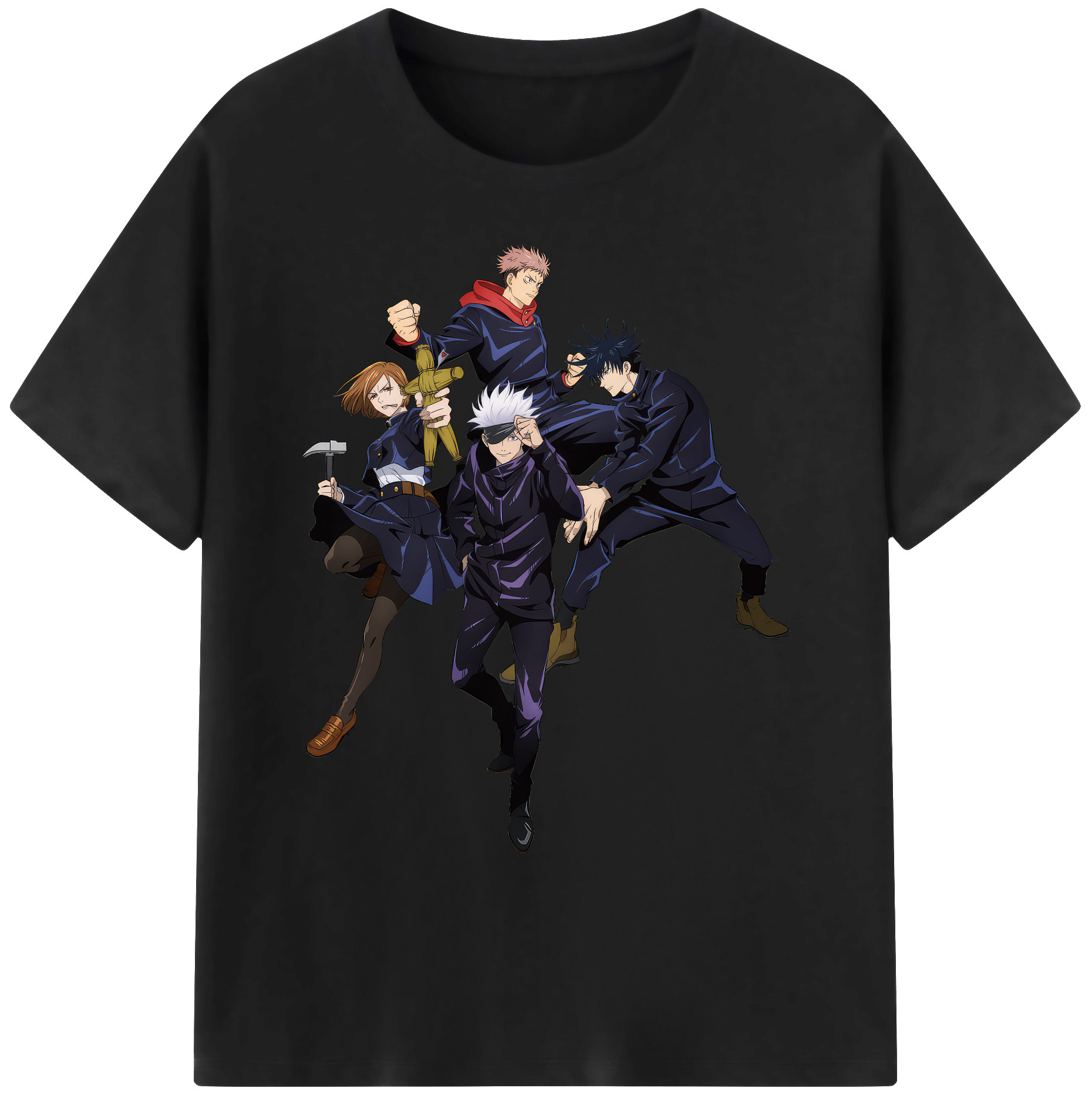 （画像用） 呪術廻戦 Jujutsu Kaisen 綿100％ メンズ半袖Tシャツ｜肌触りやわらか＆通気性