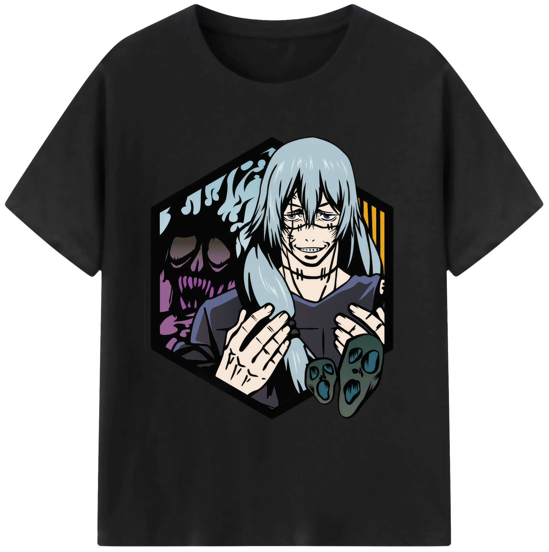 （画像用） 呪術廻戦 Jujutsu Kaisen 綿100％ メンズ半袖Tシャツ｜肌触りやわらか＆通気性