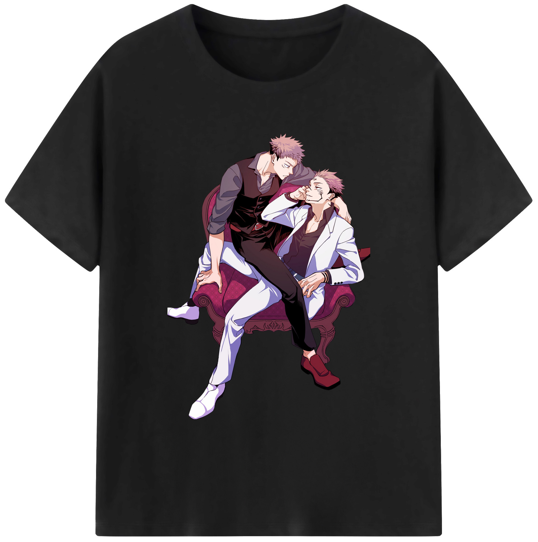 （画像用） 呪術廻戦 Jujutsu Kaisen 綿100％ メンズ半袖Tシャツ｜肌触りやわらか＆通気性