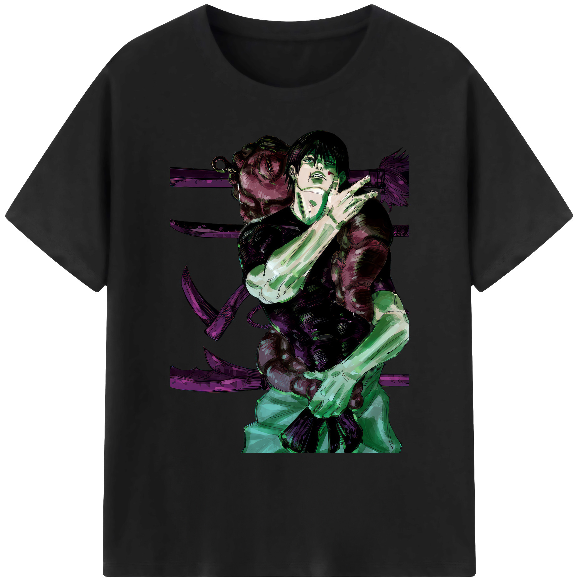 （画像用） 呪術廻戦 Jujutsu Kaisen 綿100％ メンズ半袖Tシャツ｜肌触りやわらか＆通気性