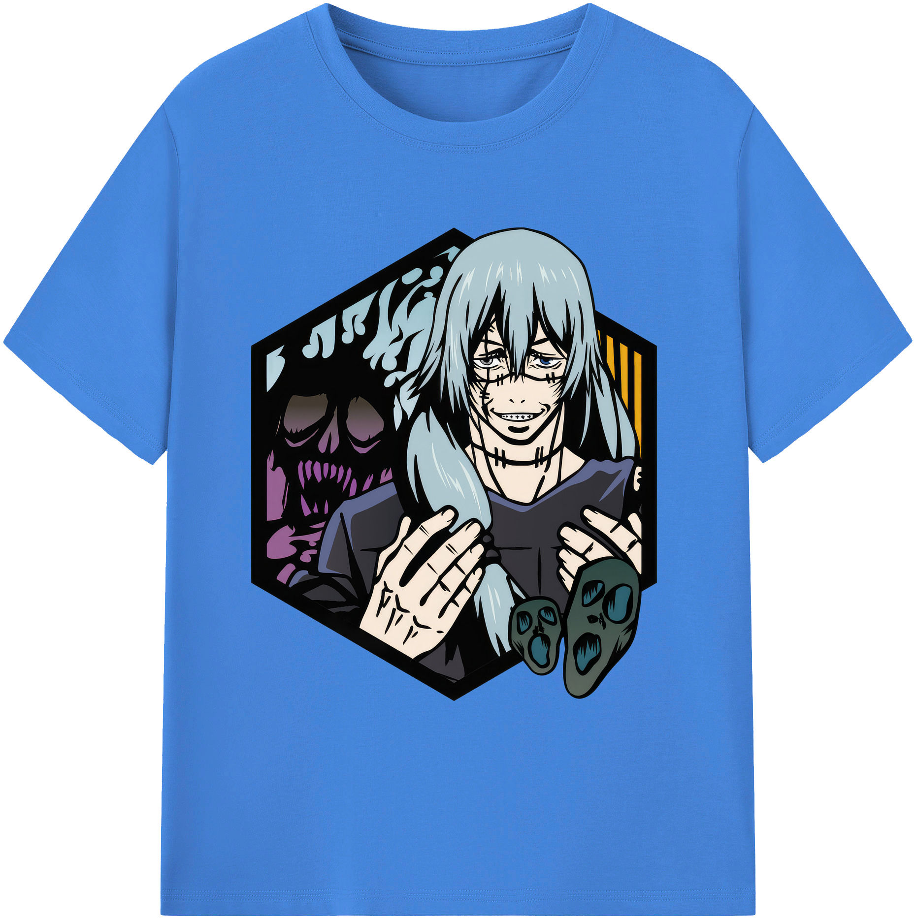 （画像用） 呪術廻戦 Jujutsu Kaisen 綿100％ メンズ半袖Tシャツ｜肌触りやわらか＆通気性