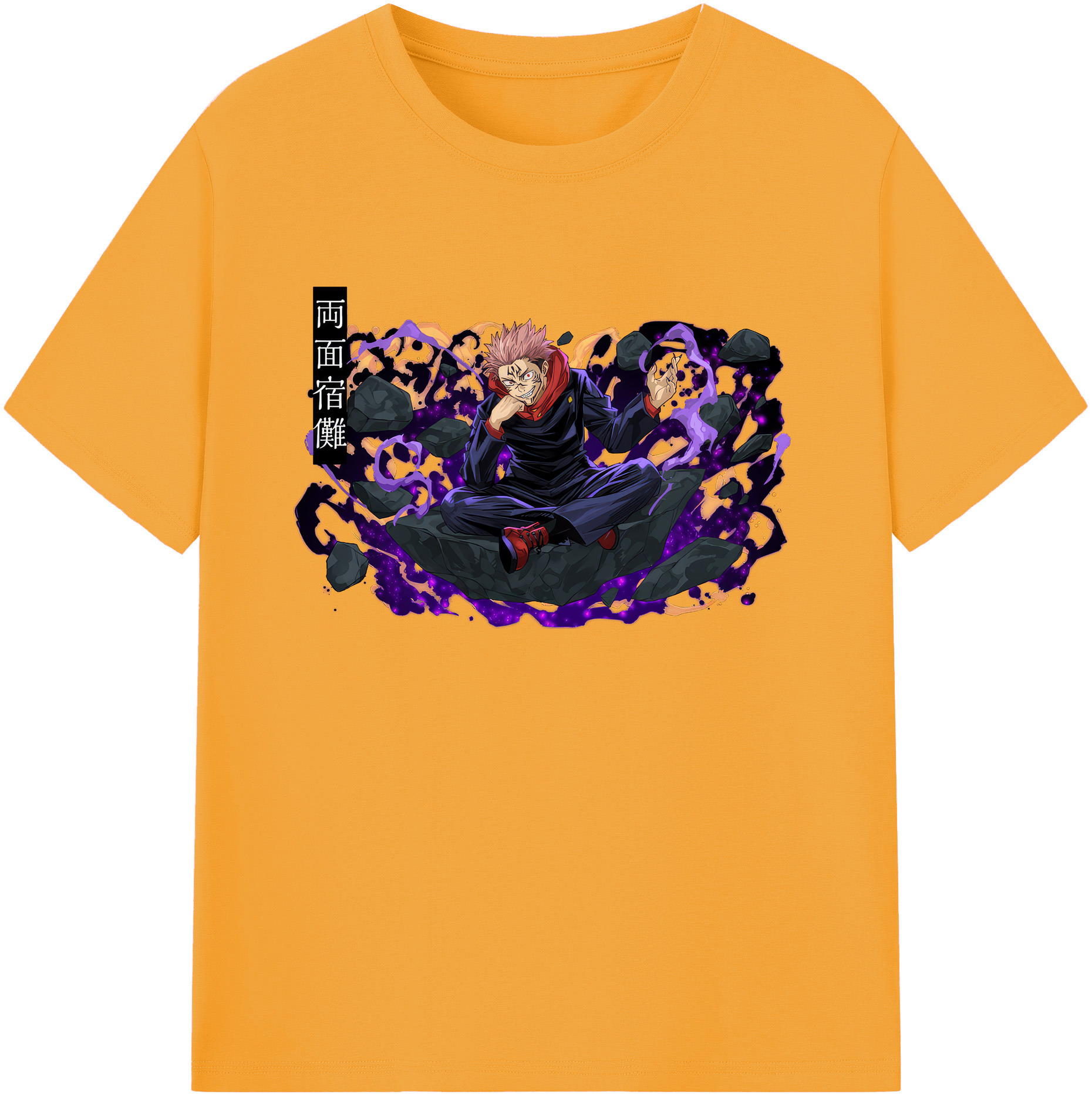 （画像用） 呪術廻戦 Jujutsu Kaisen 綿100％ メンズ半袖Tシャツ｜肌触りやわらか＆通気性