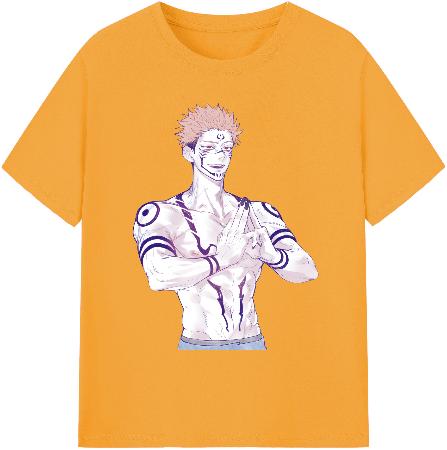 （画像用） 呪術廻戦 Jujutsu Kaisen 綿100％ メンズ半袖Tシャツ｜肌触りやわらか＆通気性