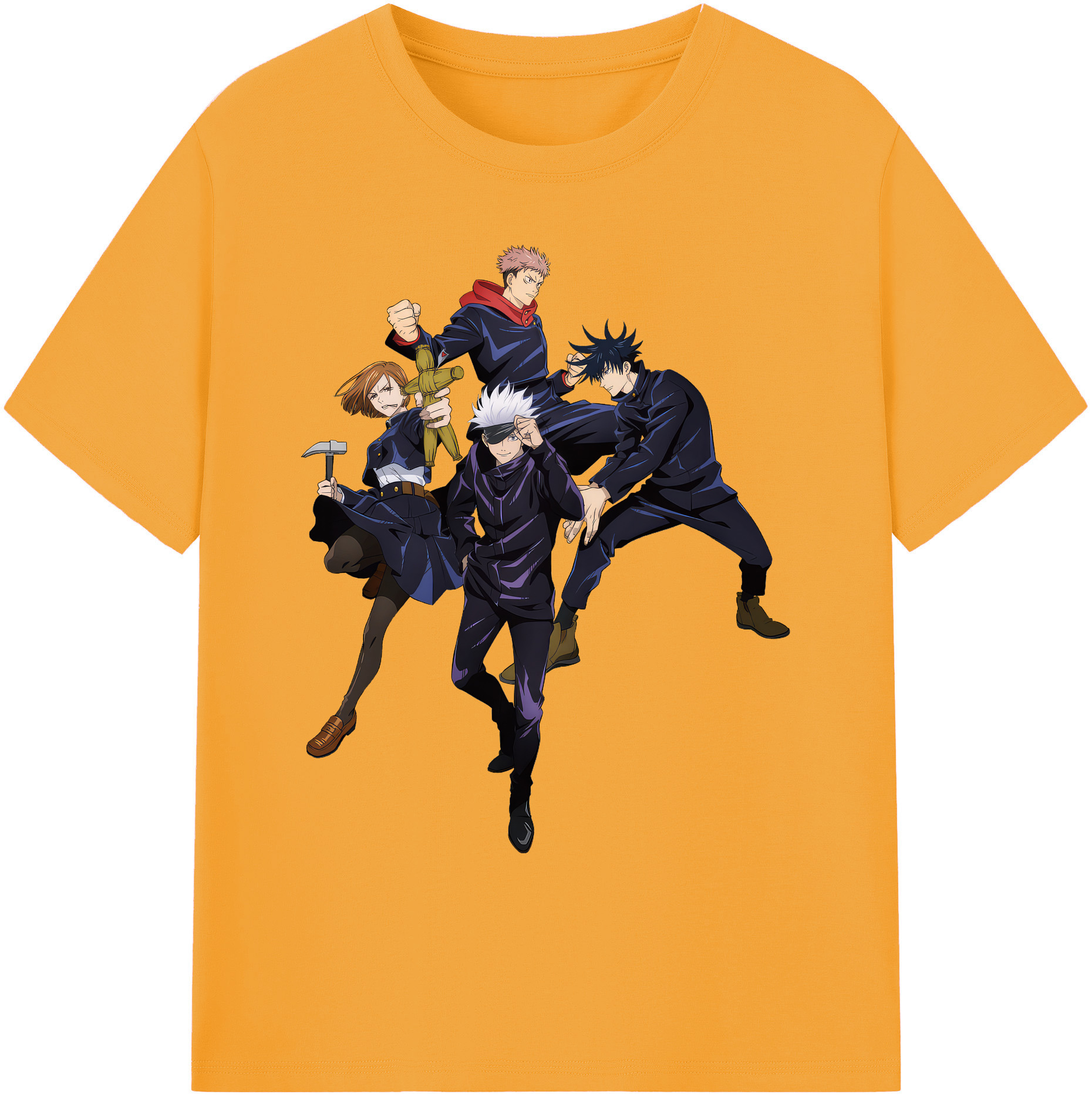 （画像用） 呪術廻戦 Jujutsu Kaisen 綿100％ メンズ半袖Tシャツ｜肌触りやわらか＆通気性