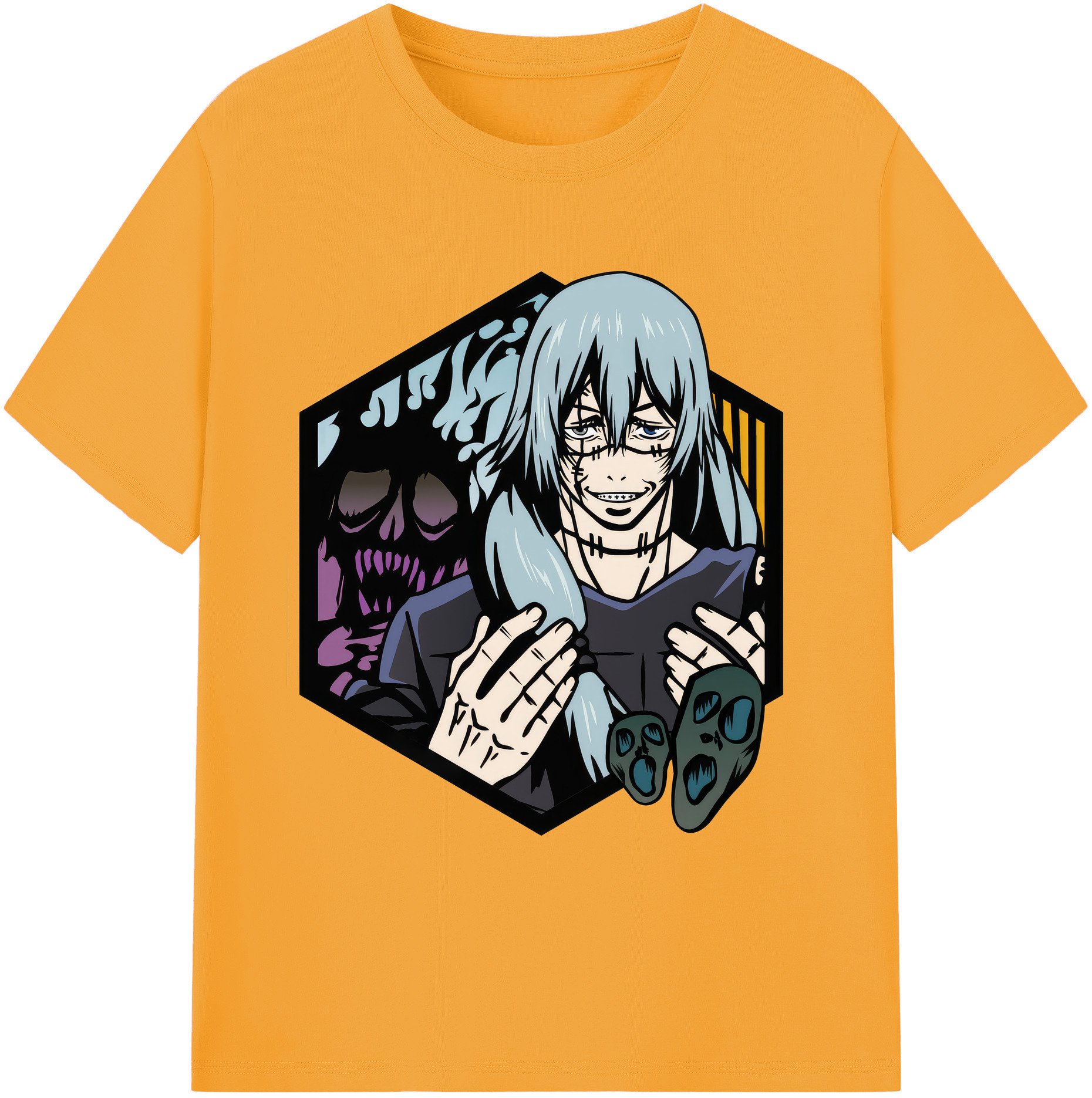 （画像用） 呪術廻戦 Jujutsu Kaisen 綿100％ メンズ半袖Tシャツ｜肌触りやわらか＆通気性