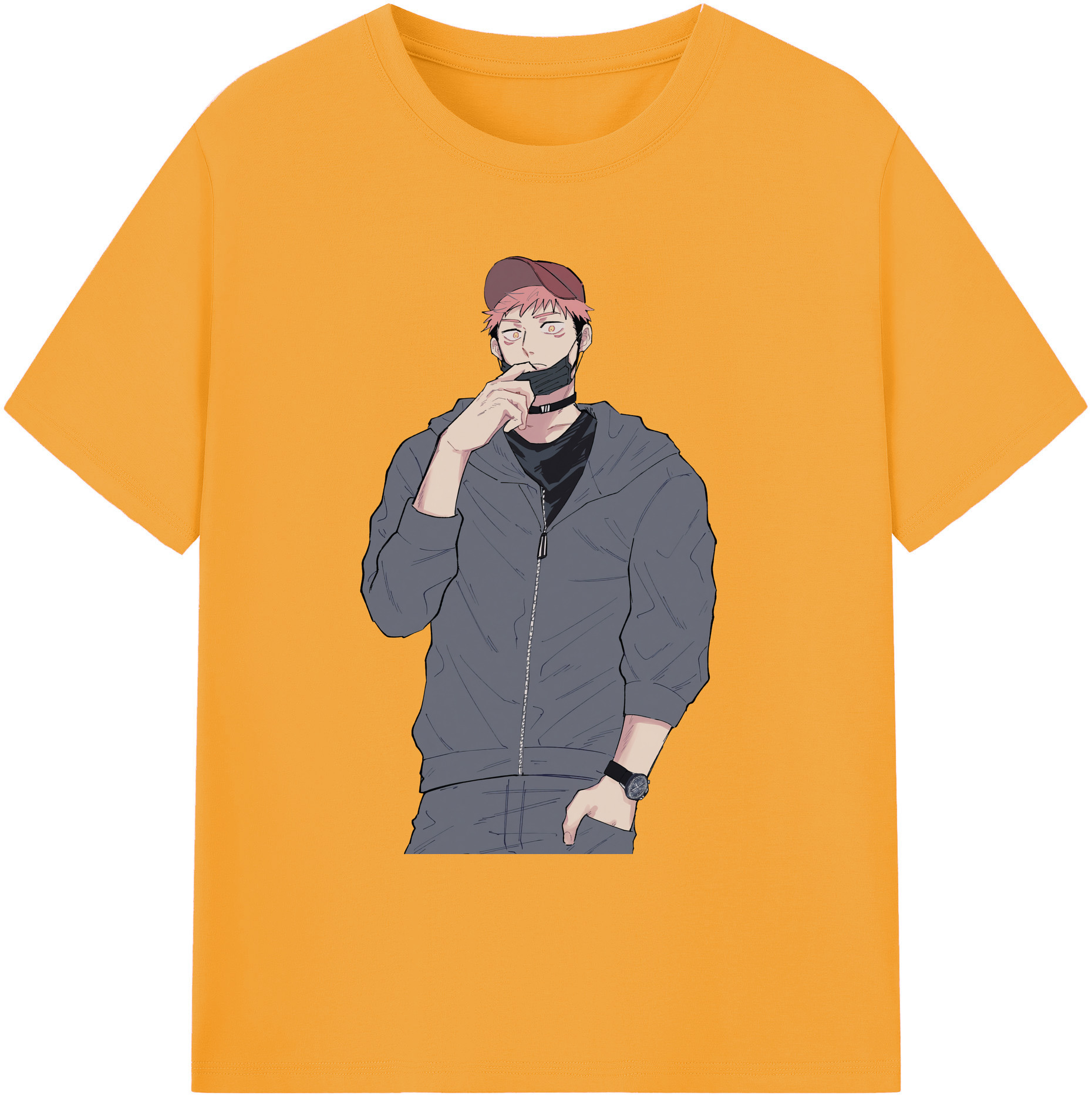 （画像用） 呪術廻戦 Jujutsu Kaisen 綿100％ メンズ半袖Tシャツ｜肌触りやわらか＆通気性