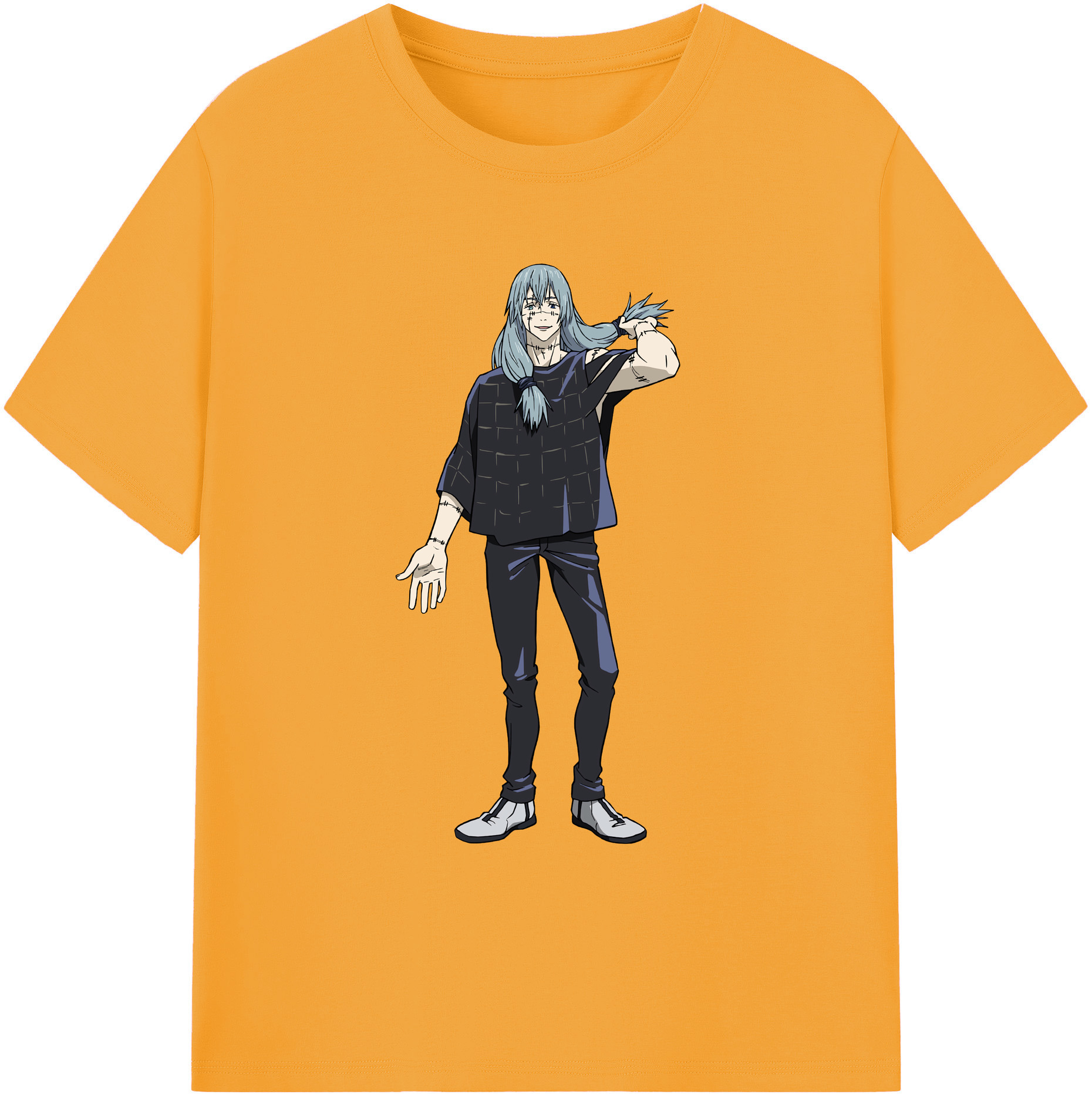 （画像用） 呪術廻戦 Jujutsu Kaisen 綿100％ メンズ半袖Tシャツ｜肌触りやわらか＆通気性