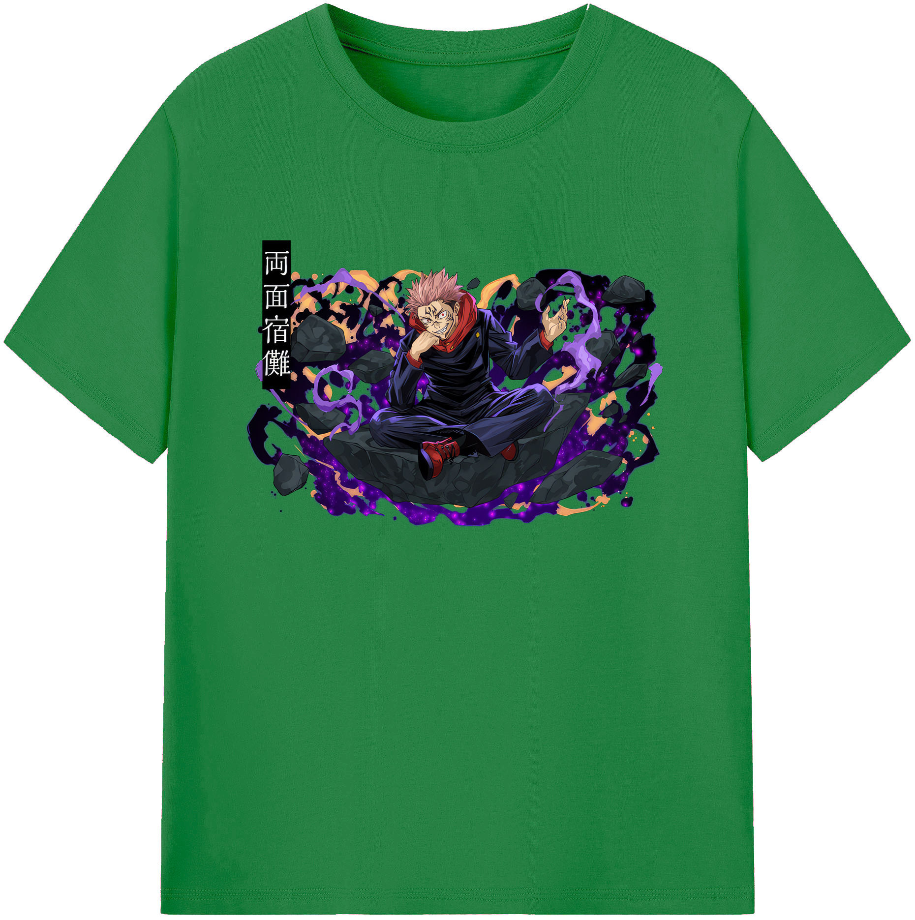 （画像用） 呪術廻戦 Jujutsu Kaisen 綿100％ メンズ半袖Tシャツ｜肌触りやわらか＆通気性
