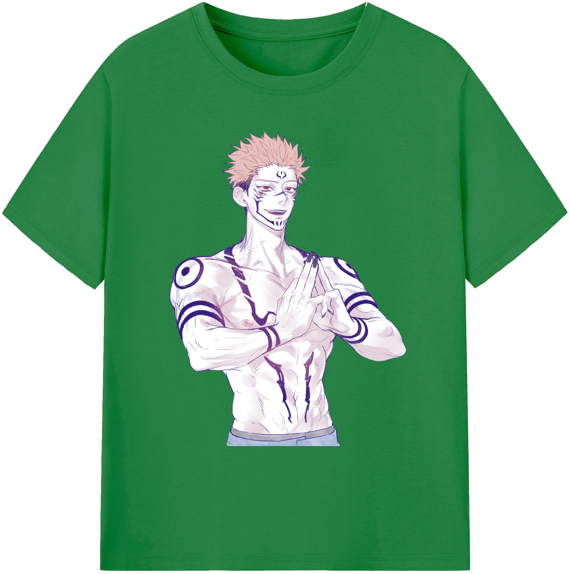 （画像用） 呪術廻戦 Jujutsu Kaisen 綿100％ メンズ半袖Tシャツ｜肌触りやわらか＆通気性