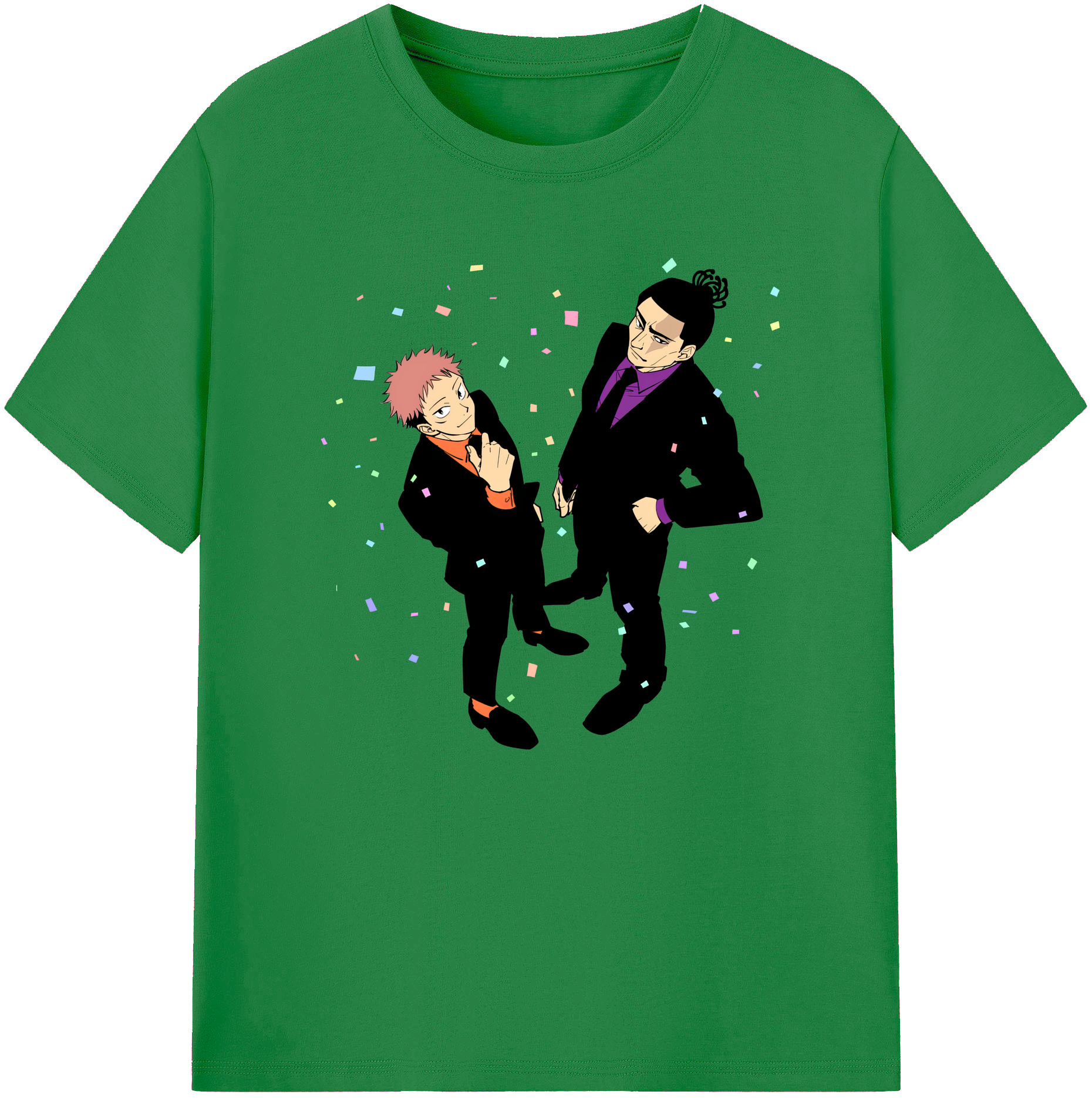 （画像用） 呪術廻戦 Jujutsu Kaisen 綿100％ メンズ半袖Tシャツ｜肌触りやわらか＆通気性