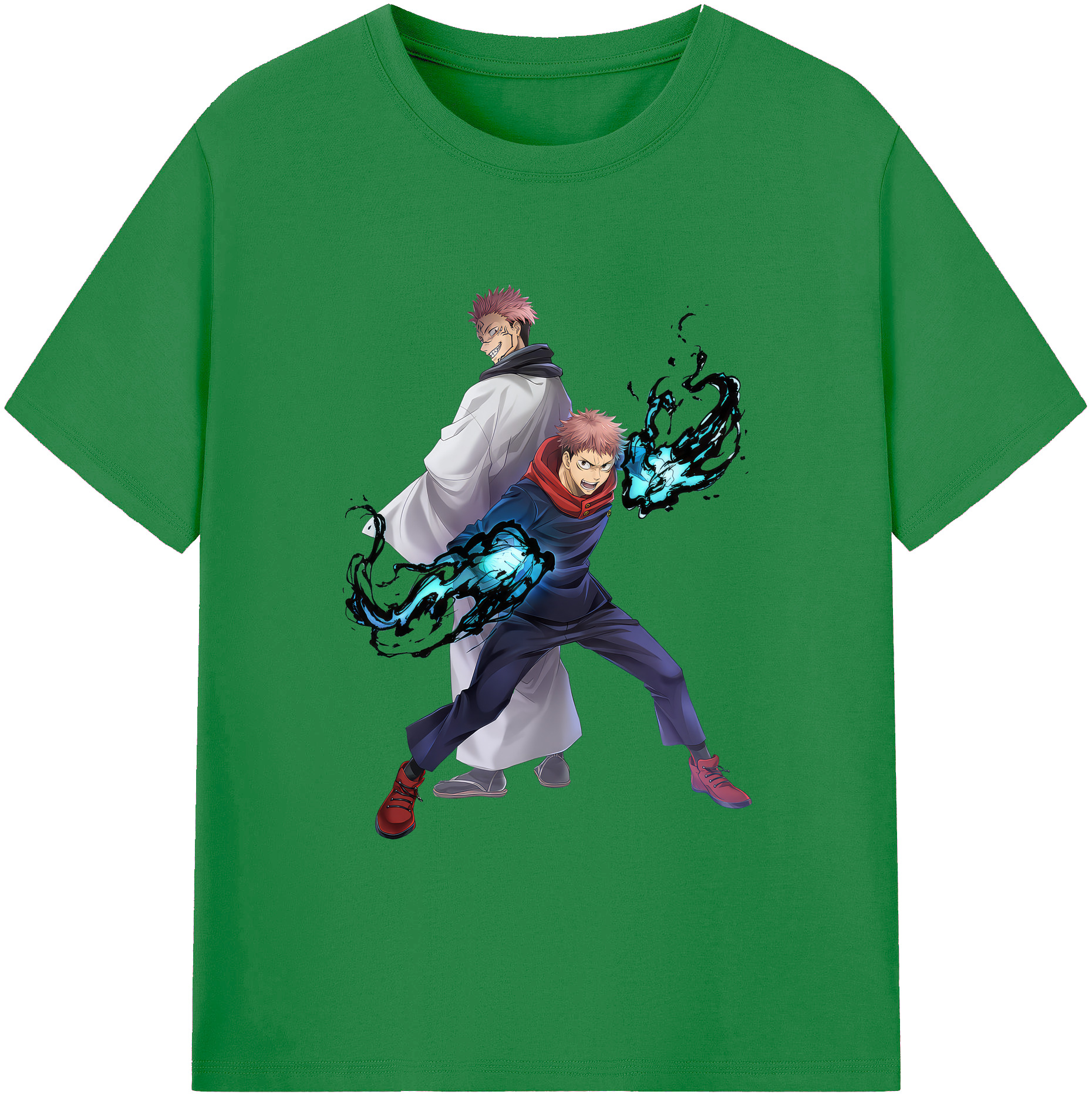 （画像用） 呪術廻戦 Jujutsu Kaisen 綿100％ メンズ半袖Tシャツ｜肌触りやわらか＆通気性