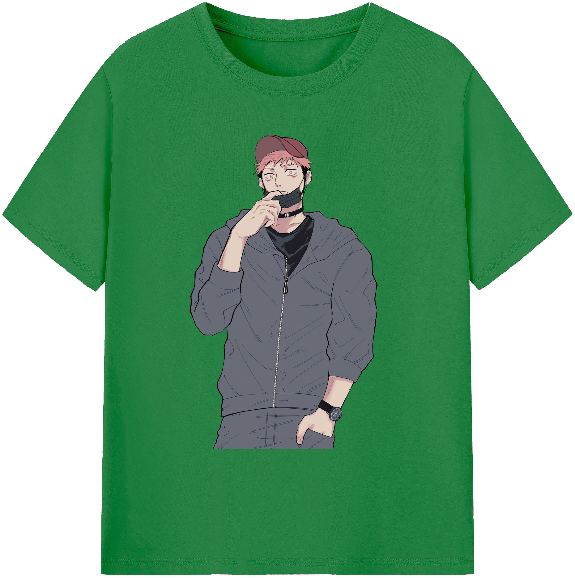 （画像用） 呪術廻戦 Jujutsu Kaisen 綿100％ メンズ半袖Tシャツ｜肌触りやわらか＆通気性