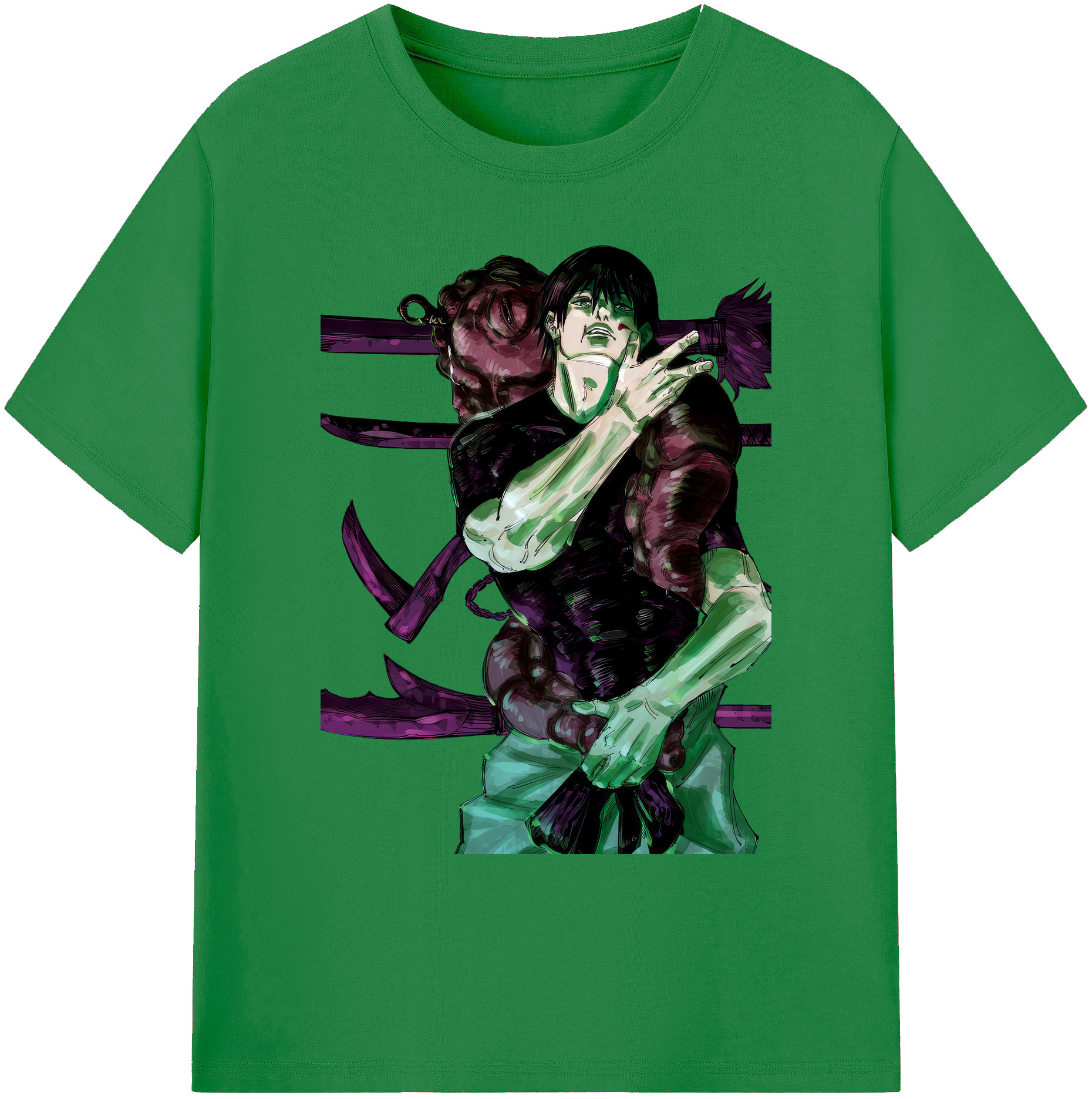 （画像用） 呪術廻戦 Jujutsu Kaisen 綿100％ メンズ半袖Tシャツ｜肌触りやわらか＆通気性