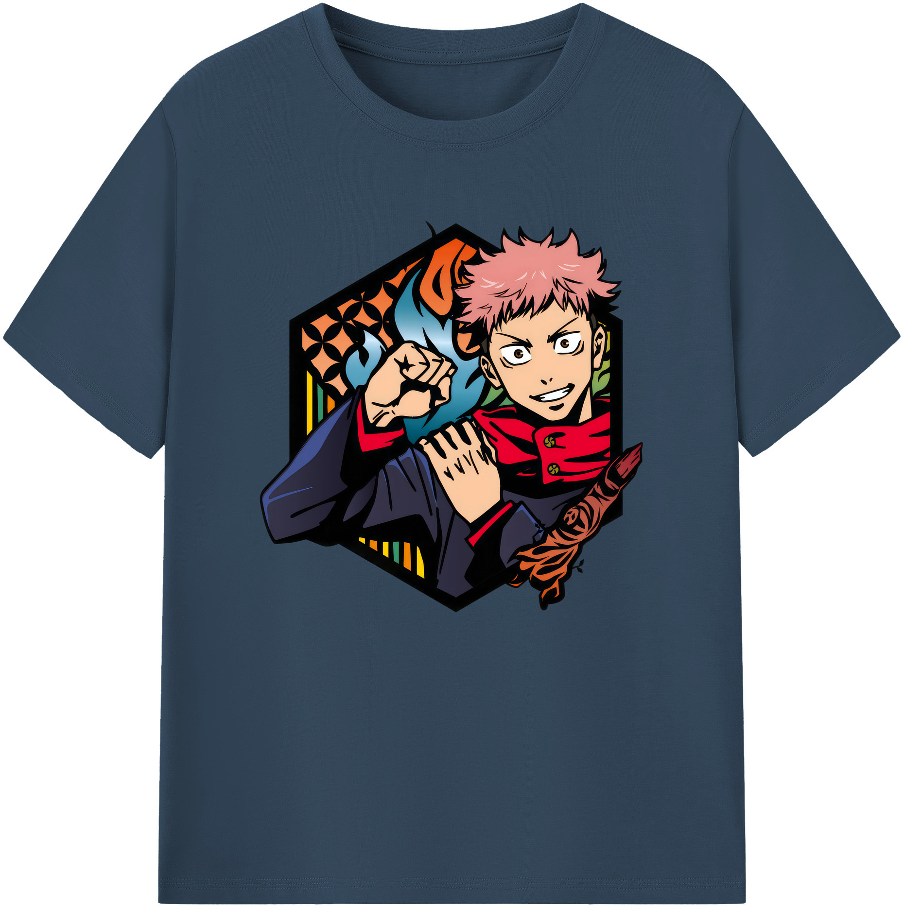 （画像用） 呪術廻戦 Jujutsu Kaisen 綿100％ メンズ半袖Tシャツ｜肌触りやわらか＆通気性