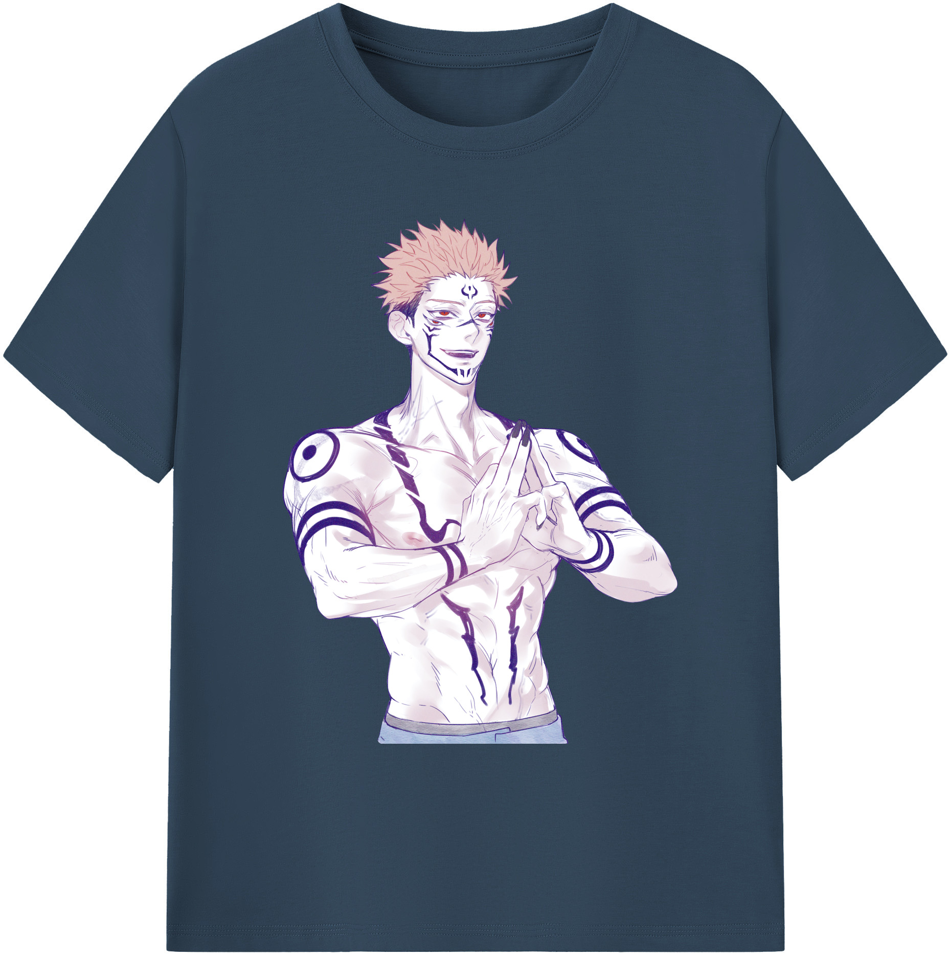 （画像用） 呪術廻戦 Jujutsu Kaisen 綿100％ メンズ半袖Tシャツ｜肌触りやわらか＆通気性