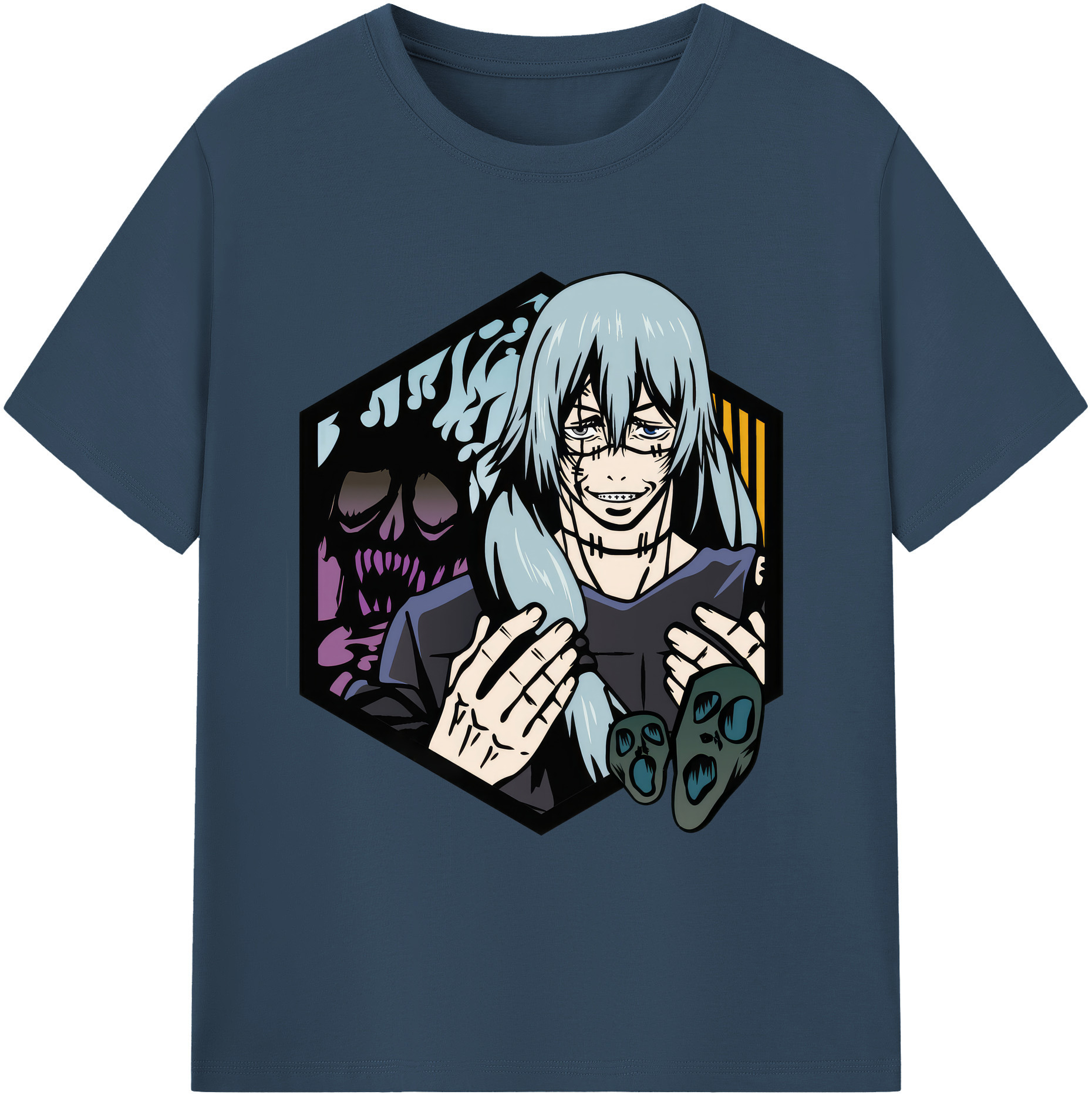 （画像用） 呪術廻戦 Jujutsu Kaisen 綿100％ メンズ半袖Tシャツ｜肌触りやわらか＆通気性