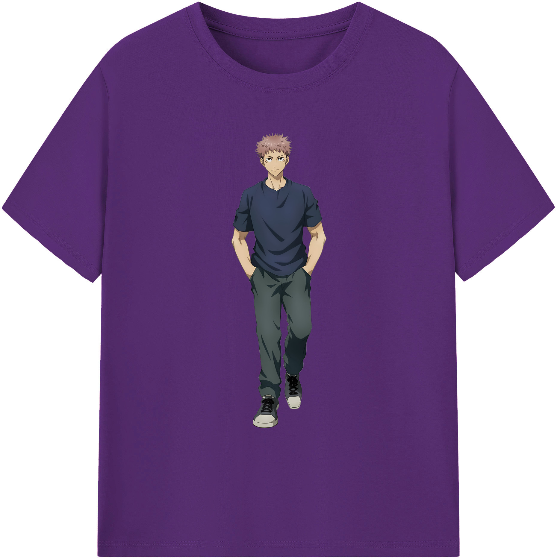 （画像用） 呪術廻戦 Jujutsu Kaisen 綿100％ メンズ半袖Tシャツ｜肌触りやわらか＆通気性