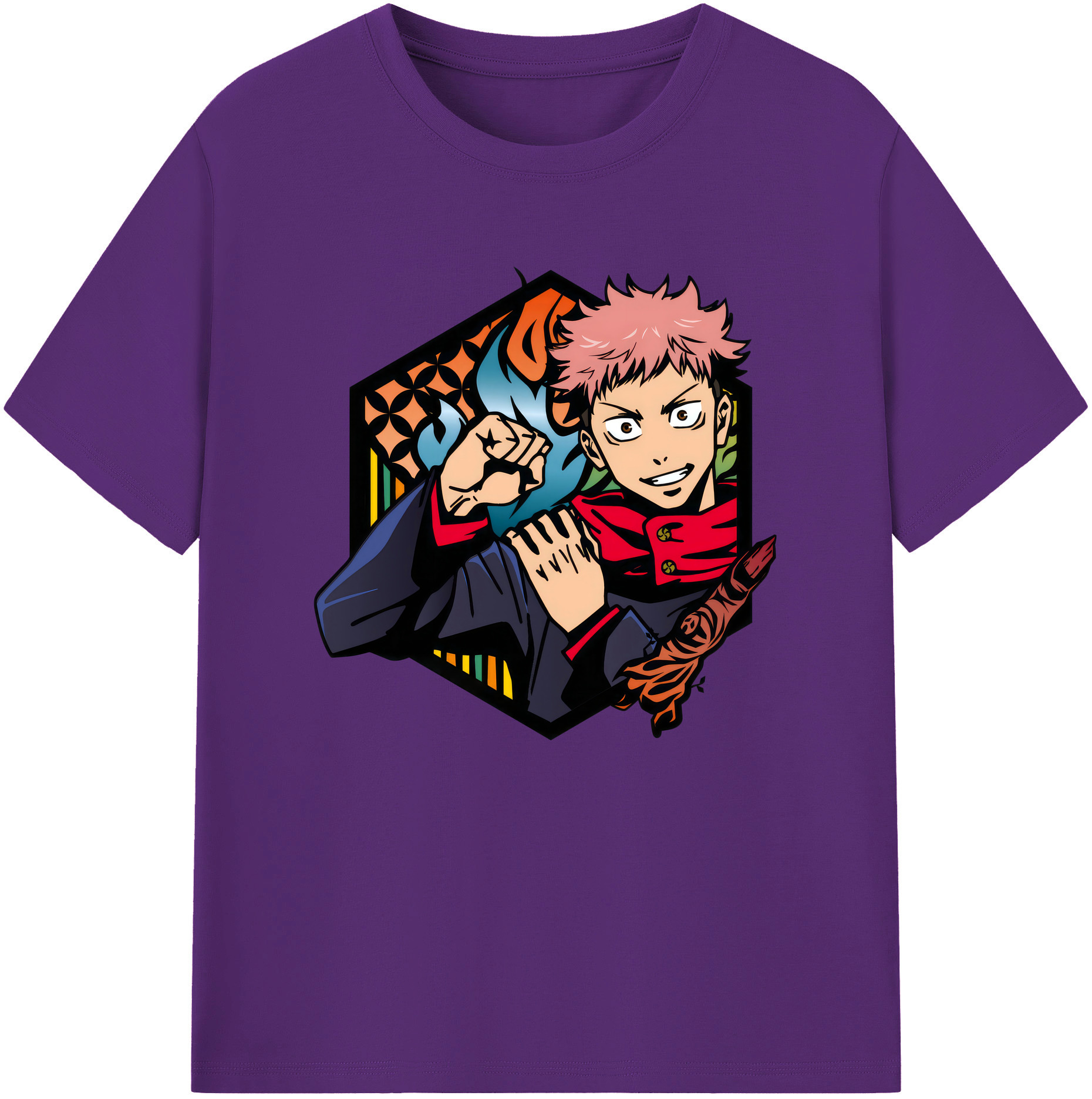 （画像用） 呪術廻戦 Jujutsu Kaisen 綿100％ メンズ半袖Tシャツ｜肌触りやわらか＆通気性