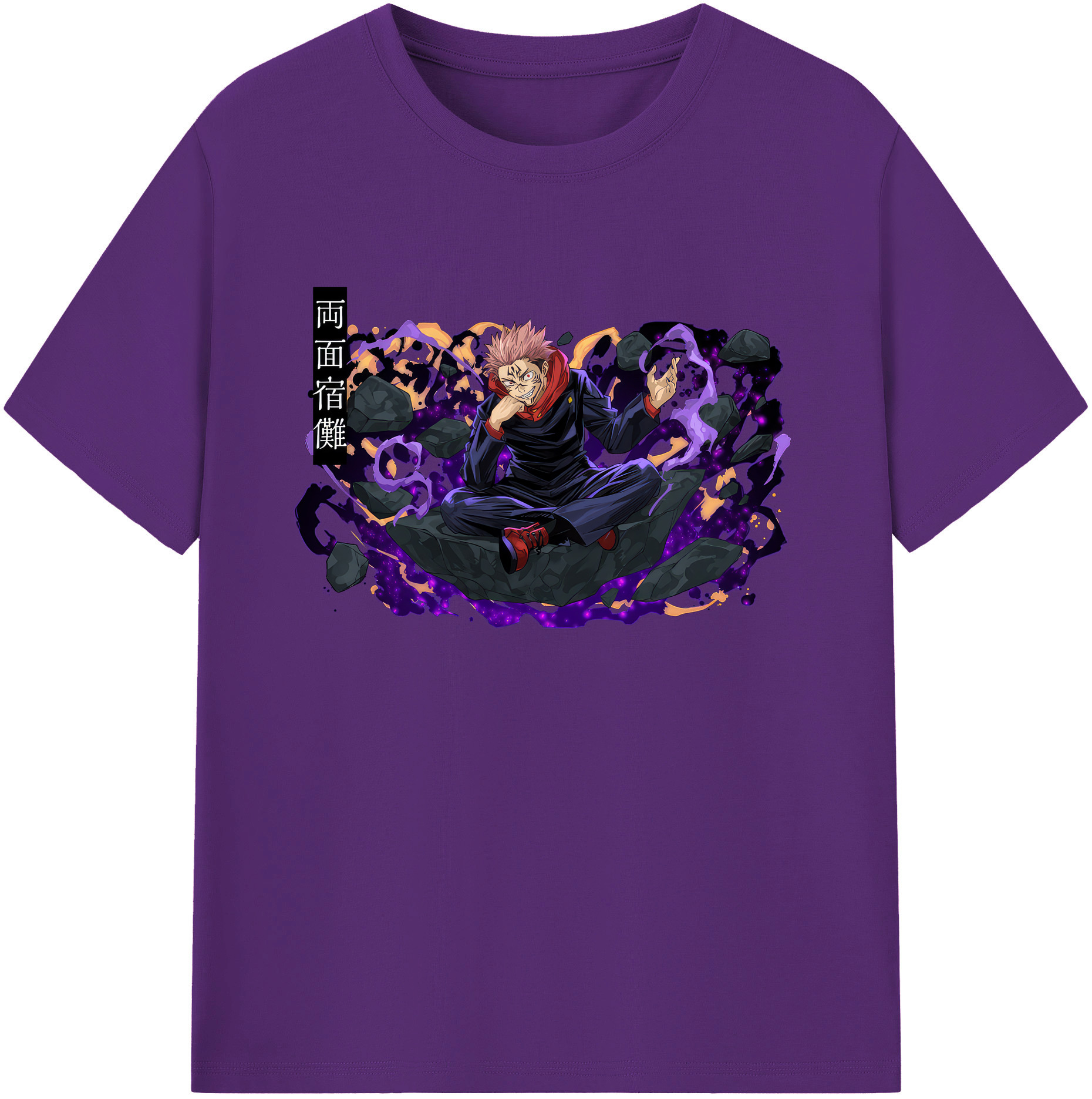 （画像用） 呪術廻戦 Jujutsu Kaisen 綿100％ メンズ半袖Tシャツ｜肌触りやわらか＆通気性