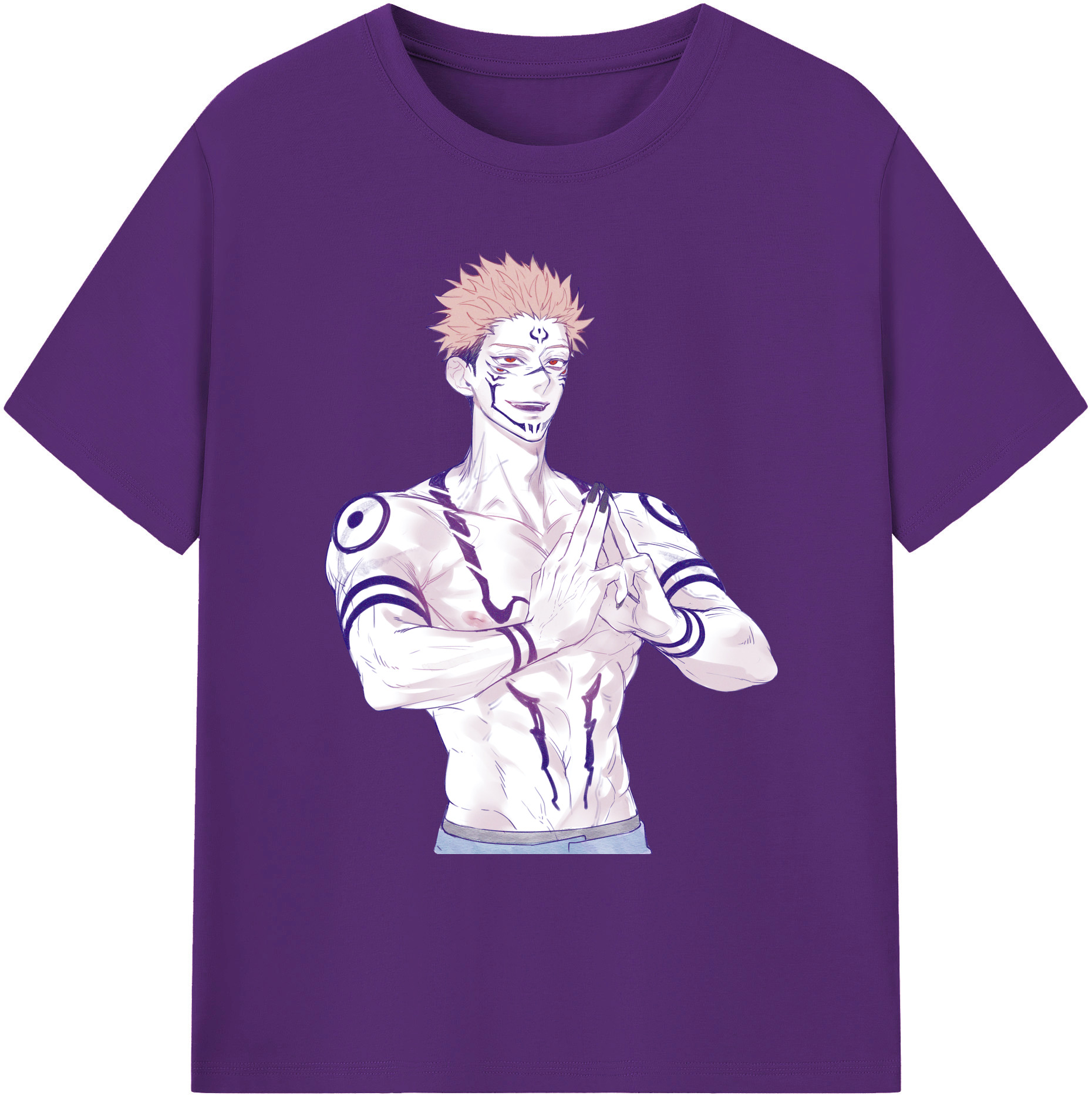 （画像用） 呪術廻戦 Jujutsu Kaisen 綿100％ メンズ半袖Tシャツ｜肌触りやわらか＆通気性
