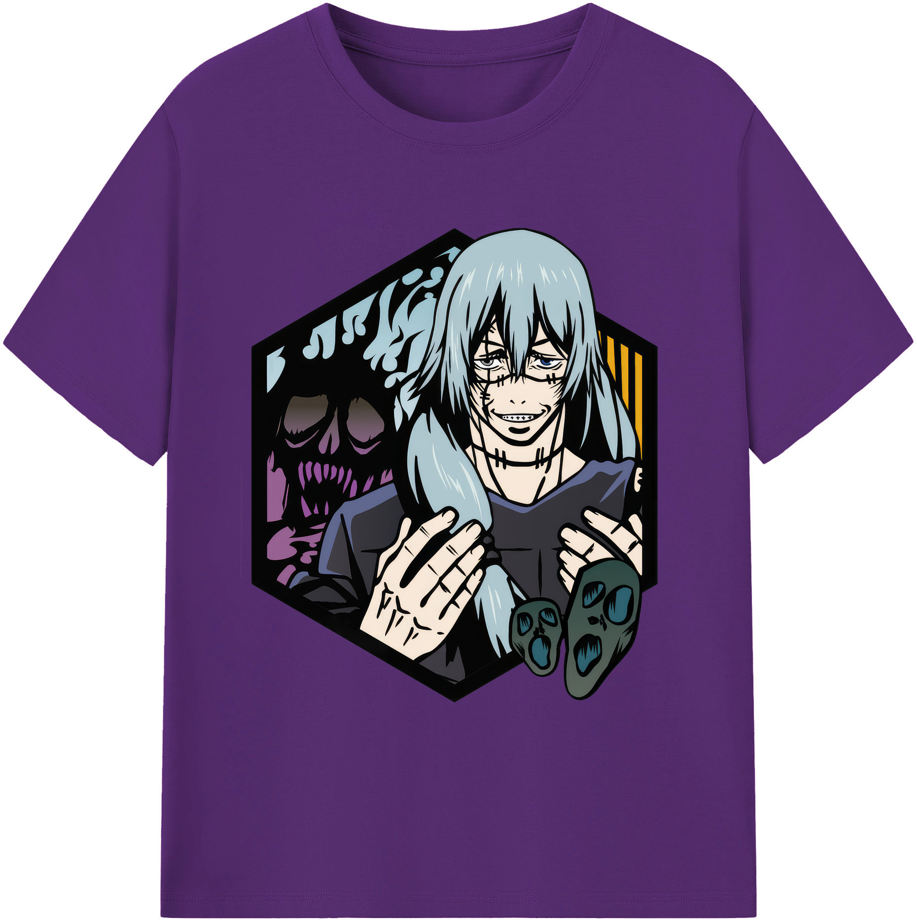 （画像用） 呪術廻戦 Jujutsu Kaisen 綿100％ メンズ半袖Tシャツ｜肌触りやわらか＆通気性