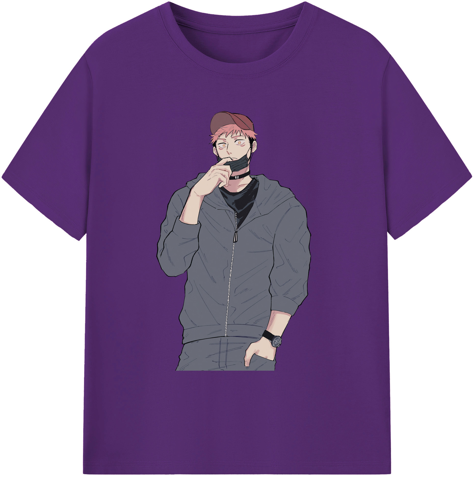 （画像用） 呪術廻戦 Jujutsu Kaisen 綿100％ メンズ半袖Tシャツ｜肌触りやわらか＆通気性