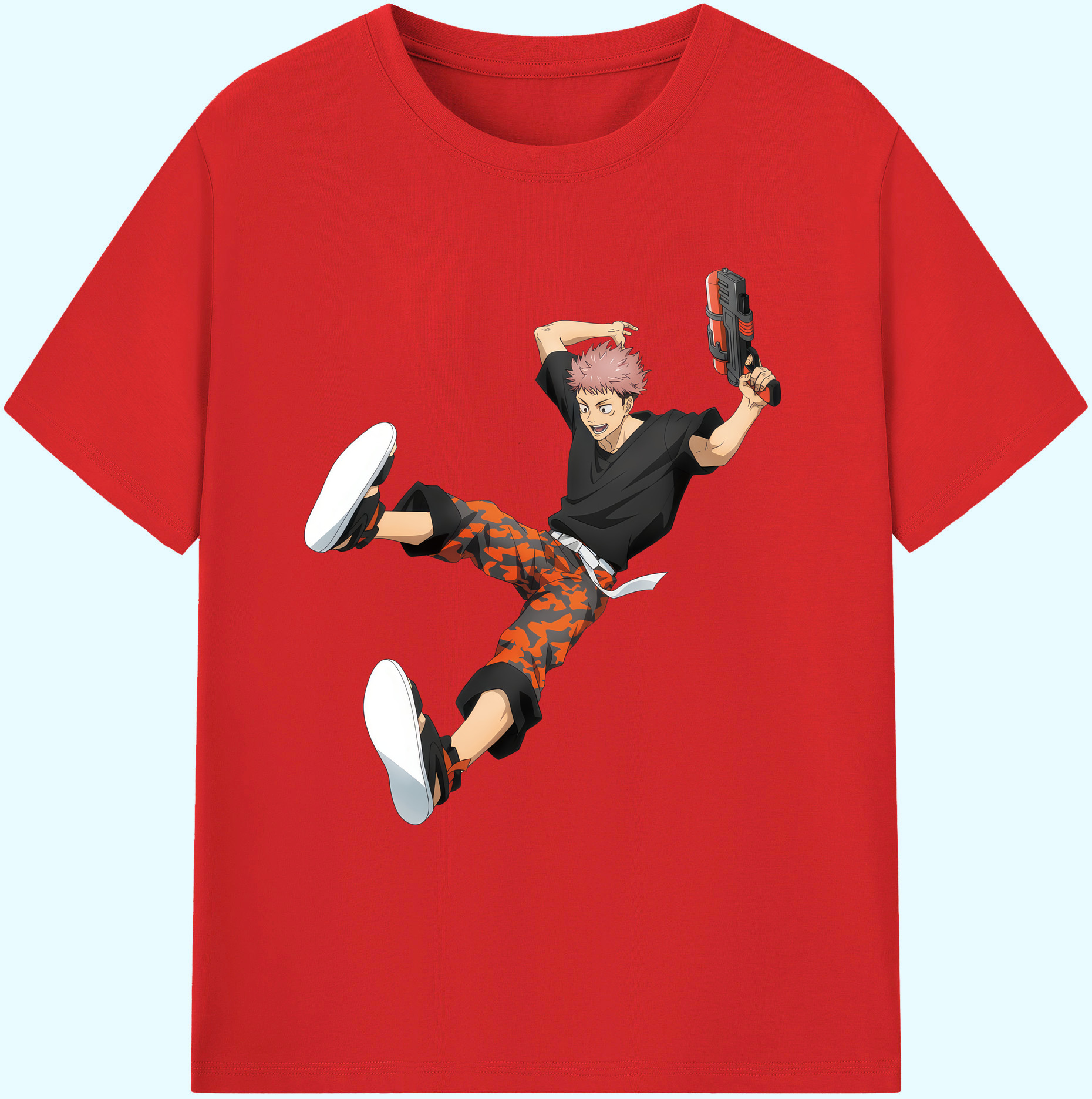 （画像用） 呪術廻戦 Jujutsu Kaisen 綿100％ メンズ半袖Tシャツ｜肌触りやわらか＆通気性