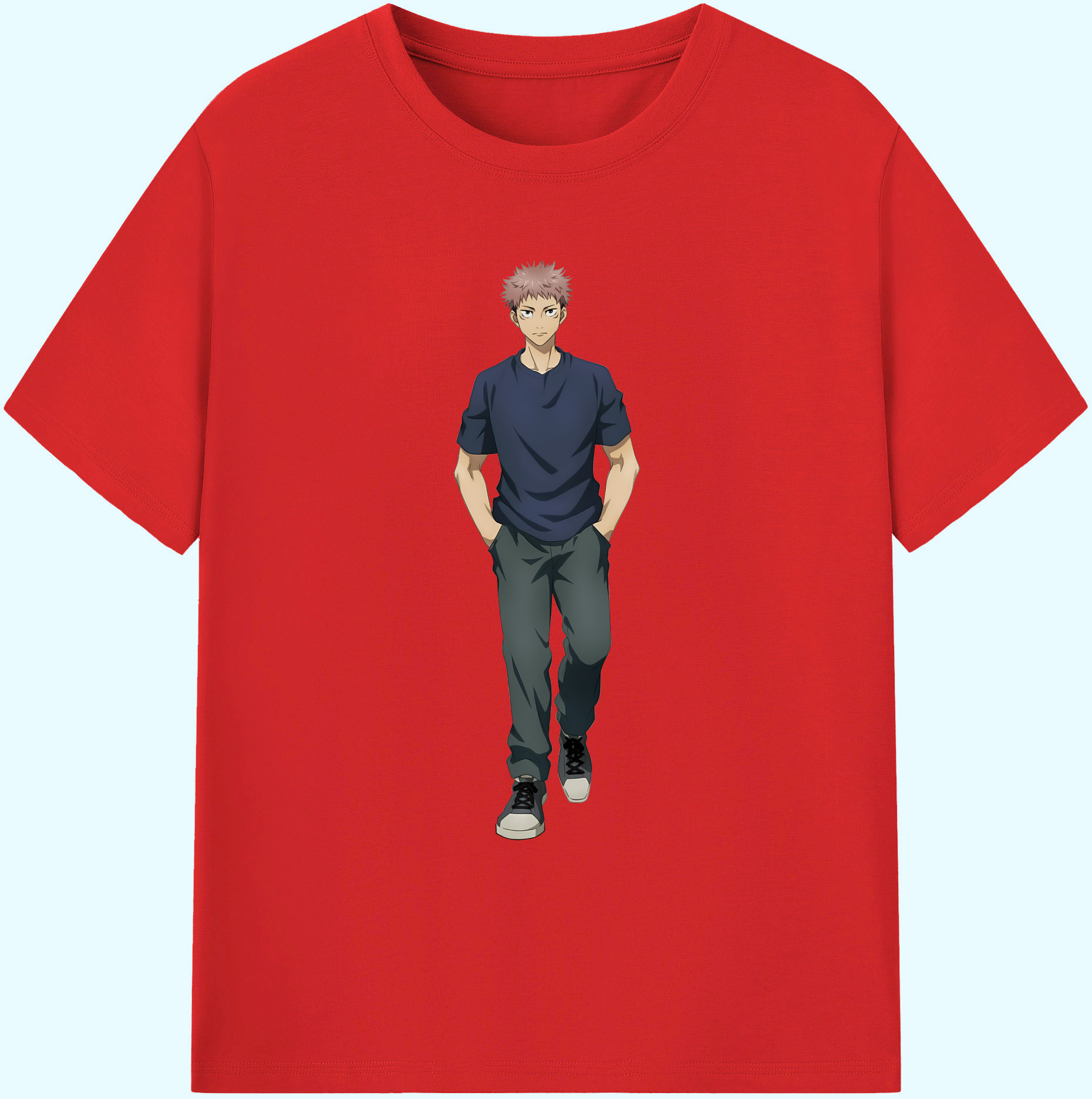 （画像用） 呪術廻戦 Jujutsu Kaisen 綿100％ メンズ半袖Tシャツ｜肌触りやわらか＆通気性
