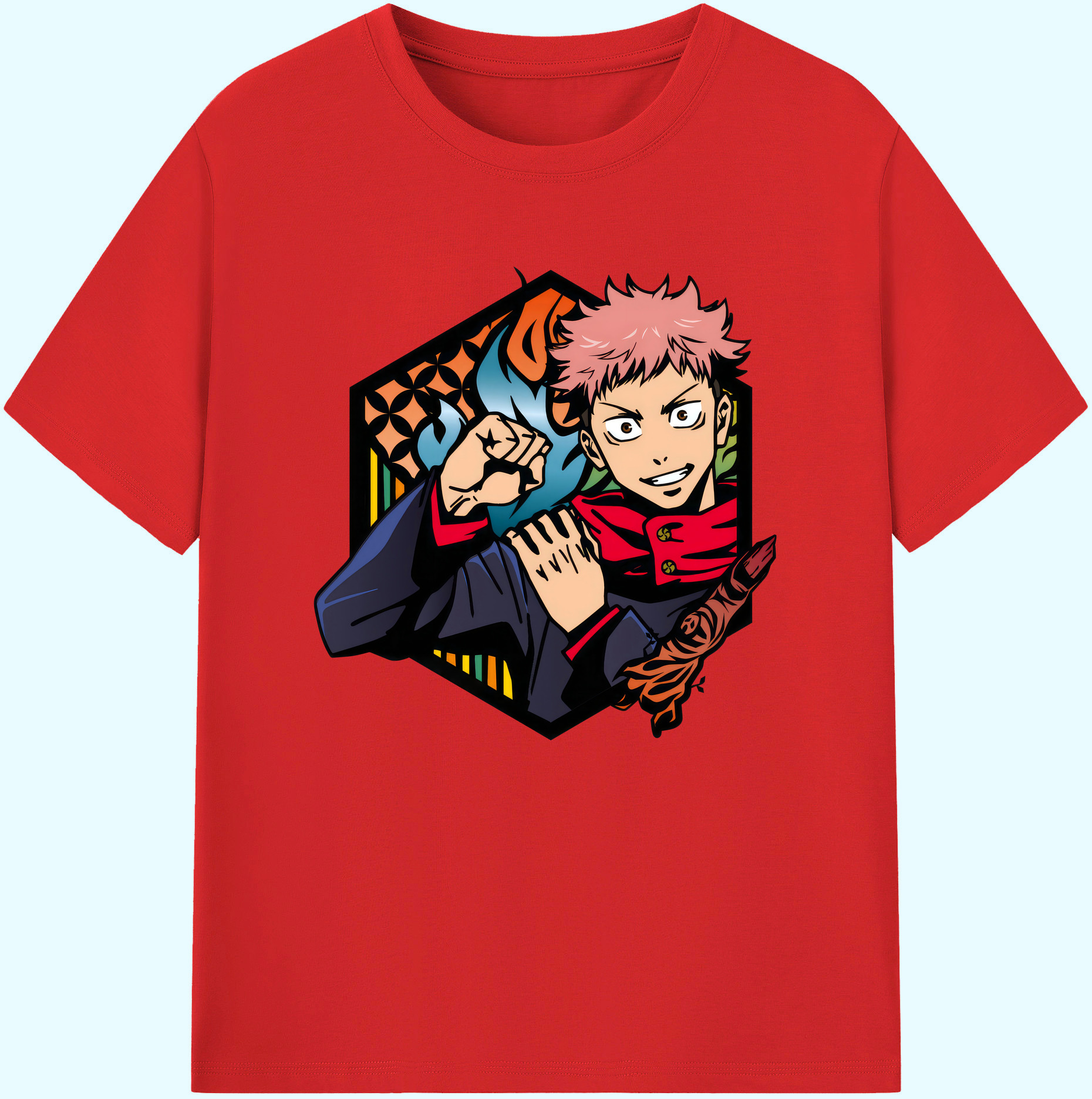 （画像用） 呪術廻戦 Jujutsu Kaisen 綿100％ メンズ半袖Tシャツ｜肌触りやわらか＆通気性