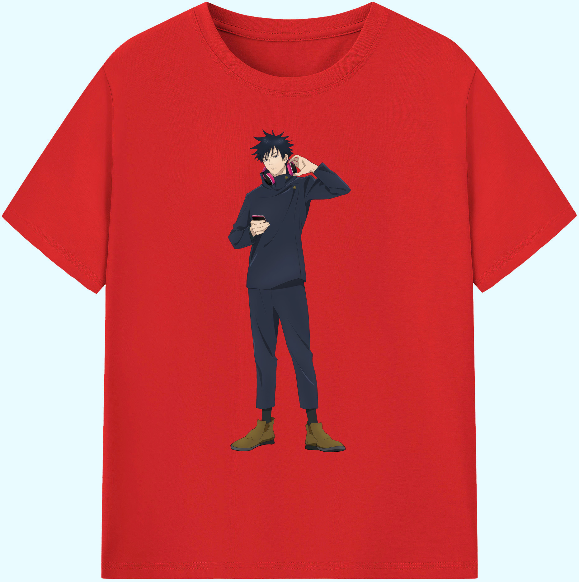 （画像用） 呪術廻戦 Jujutsu Kaisen 綿100％ メンズ半袖Tシャツ｜肌触りやわらか＆通気性